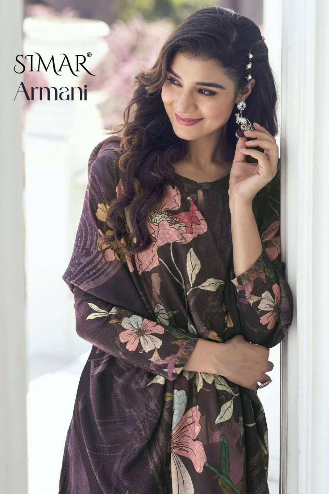 SIMAR ARMANI 2258 Pure Pashmina Digital Printed Suit
