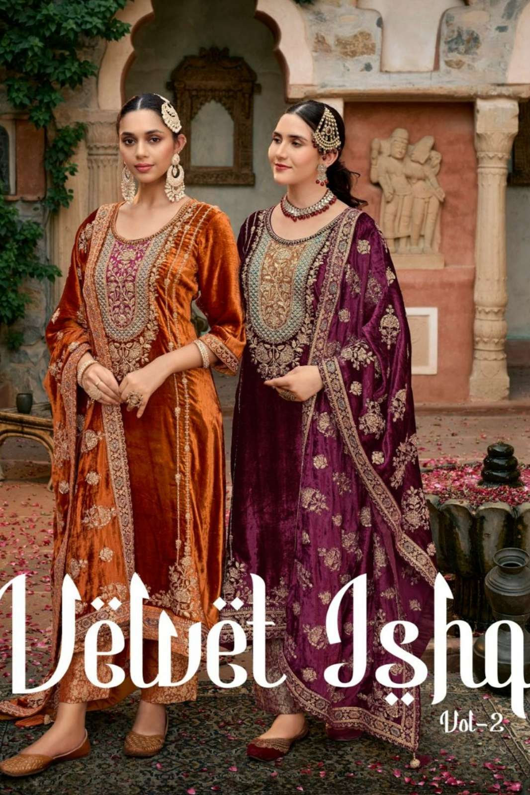 SIMAR Velvet Ishq Ul 2 Pure Viscose Velvet Embroidrey Work Suit
