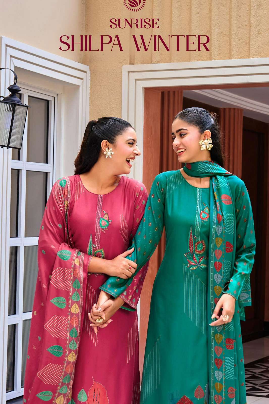 SUNRISE SHILPA WINTER  VISCOSE PASHMINA SUIT WITH EMBROIDERY 