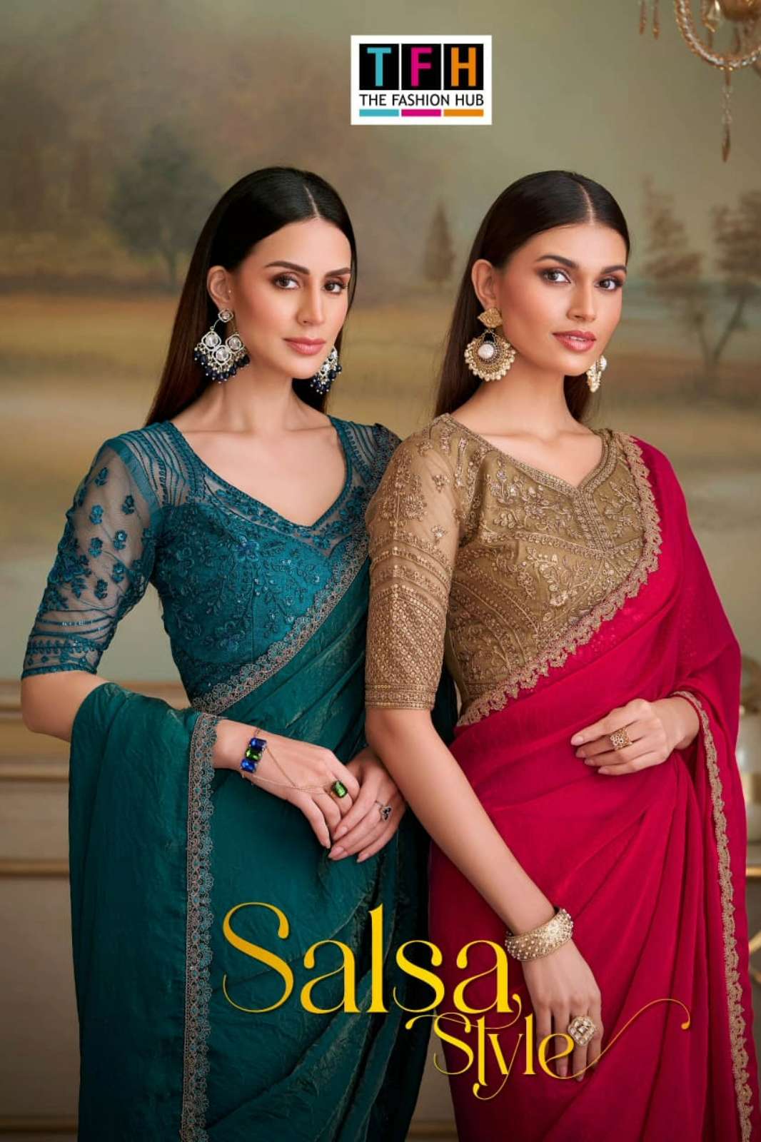 TFH Salsa Style 5 8101 TO 81116 Party Wear Georgette Saree for Women