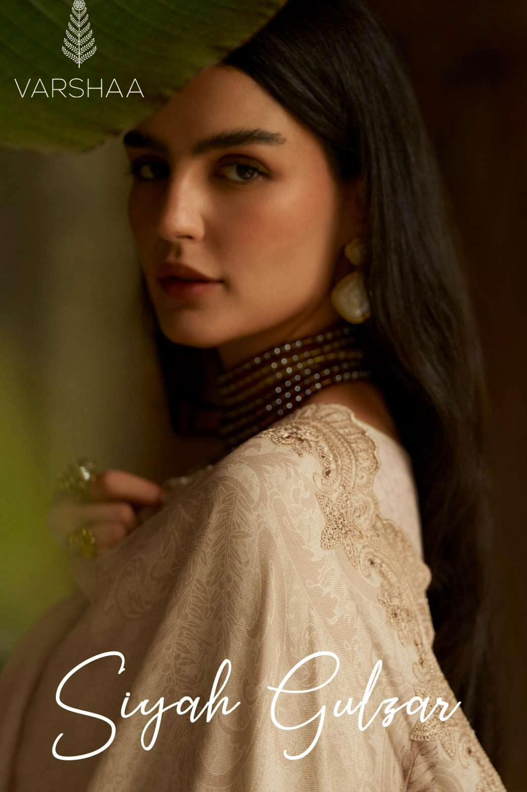 VARSHAA SIYAH GULSAR CORDED PASHMINA DIGITALLY PRINT & HANDWORK SUIT