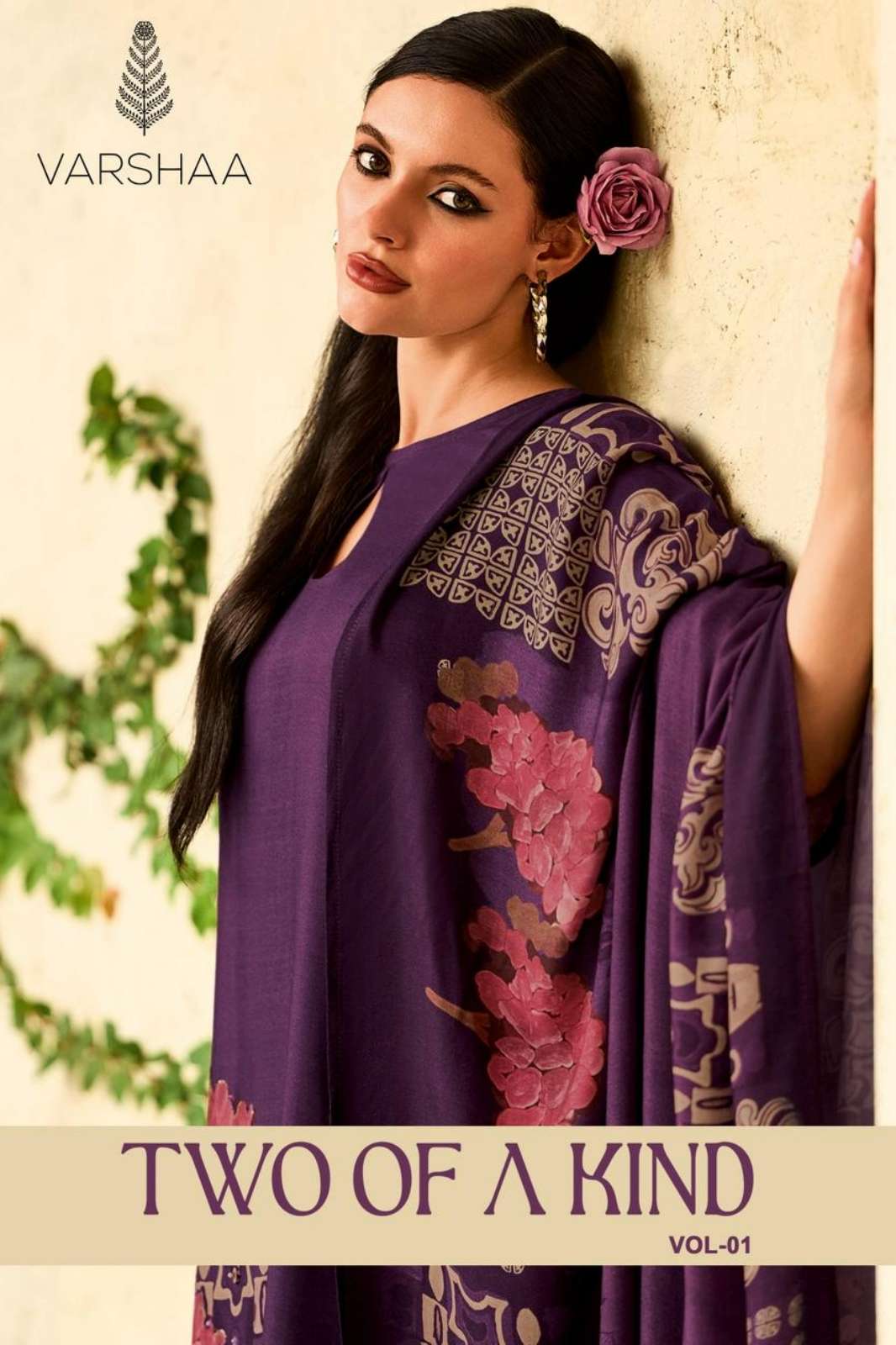 VARSHAA TWO OF A KIND VOL 1 VISCOSE PASHMINA SUIT WITH EMBROIDERY
