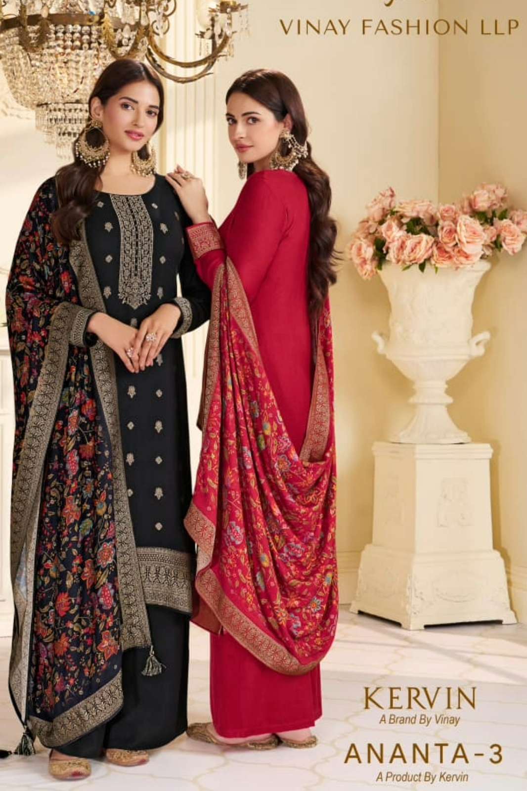 Vinay KERVIN ANANTA 3 Viscose Pashmina Jacquar Suit 