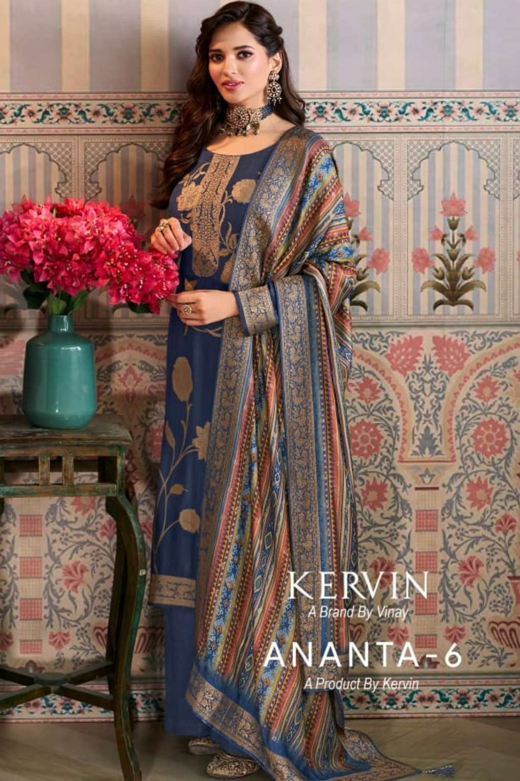 Vinay KERVIN ANANTA 6 Viscose Pashmina Jacquar Suit