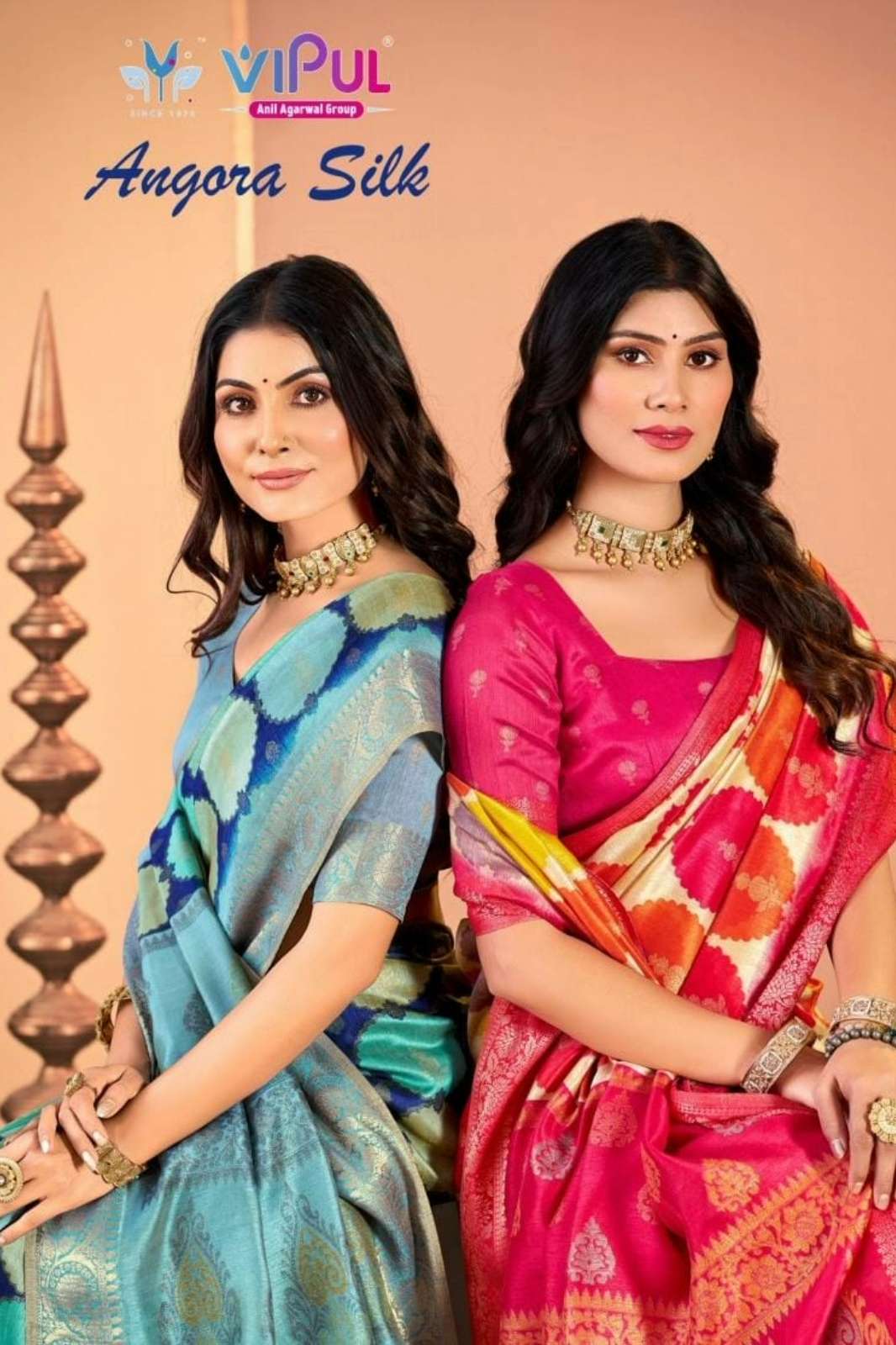 Vipul ANGORA SILK 913J 91386 TO 91391 Soft Silk Designer Saree