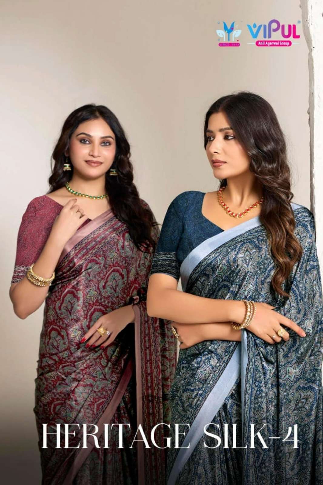 VIPUL HERITAGE SILK VOL 04 91584A TO F DESIGNER CREPE SAREE