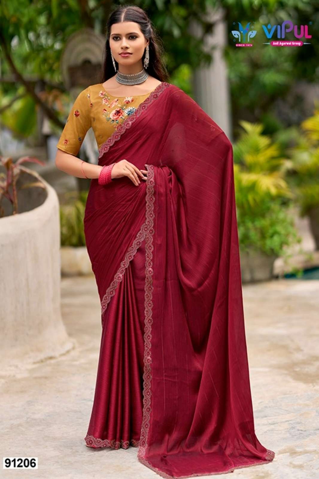 Vipul JUHMAR 91206 TO 91213 Chiffon Designer Saree