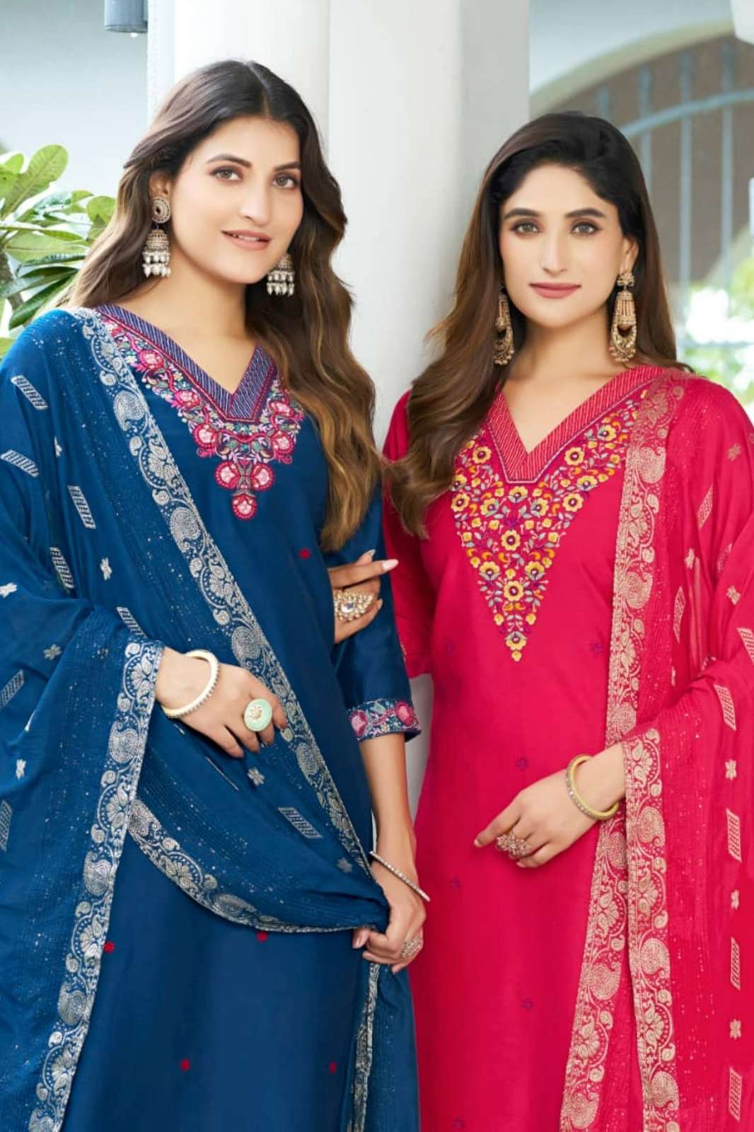 Wooglee MAHIMA Ready to Wear Soft Muslin Jari Jacquard Banarasi Suit