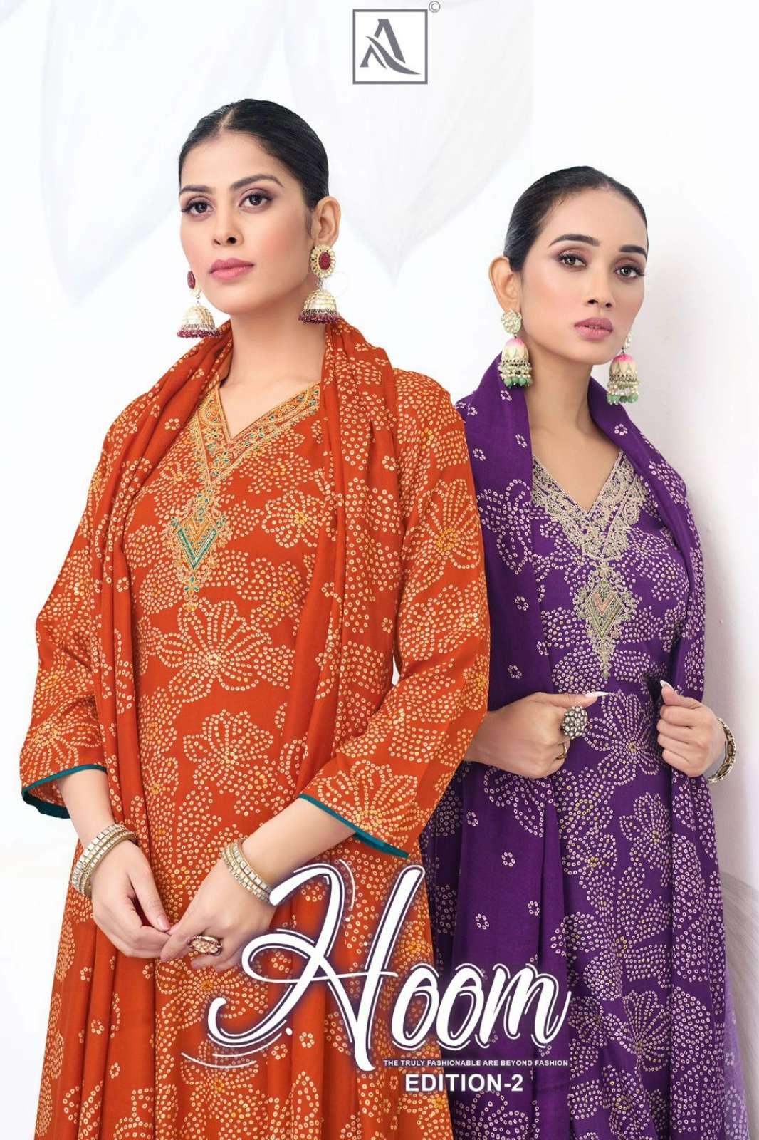 Alok Suit HOOM 2 Pure Viscose Pashmina Suit with Embroidery Work 