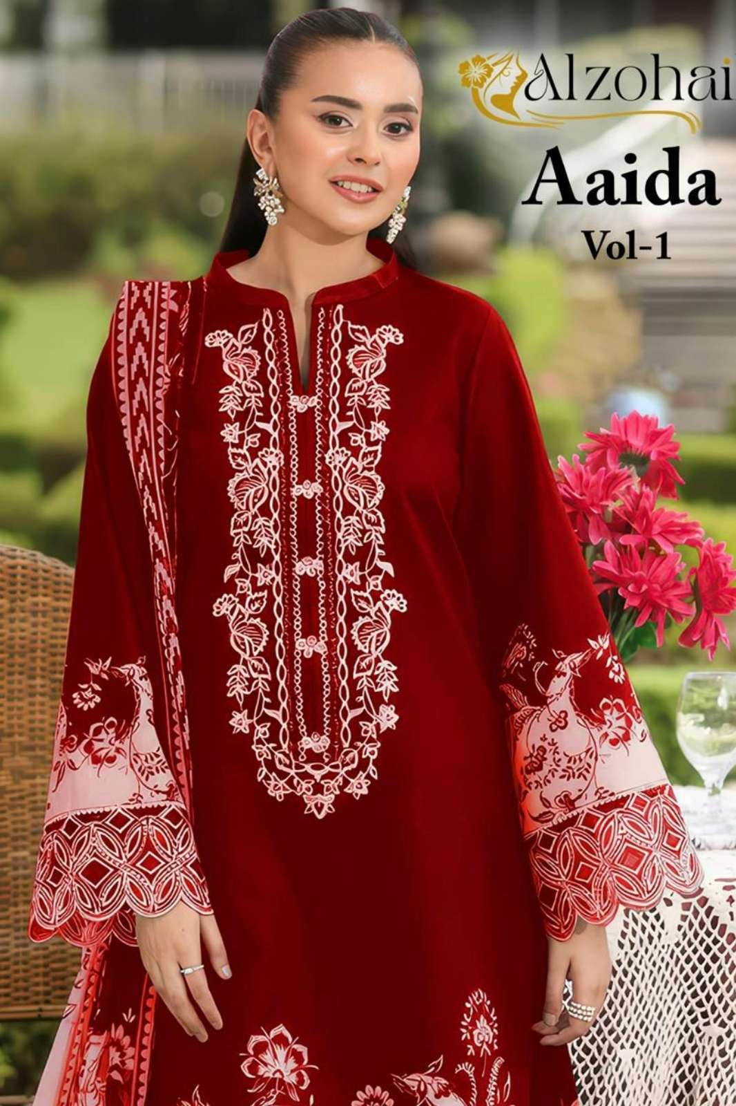 Alzohaib AZ 1350 A 1350 B 1356 A 1356 B Pure Cotton Pakistani Salwar Suit