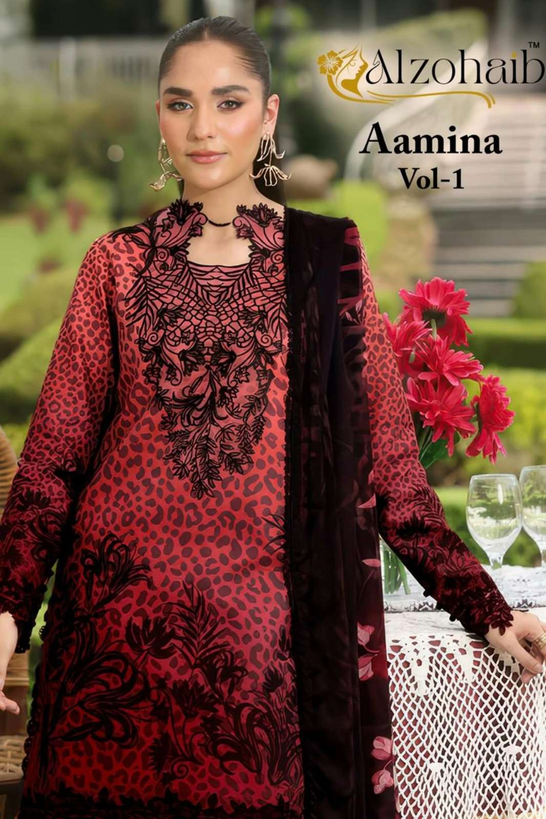ALZOHAIB PURE COTTON DESIGNER PAKISTANI SALWAR SUIT
