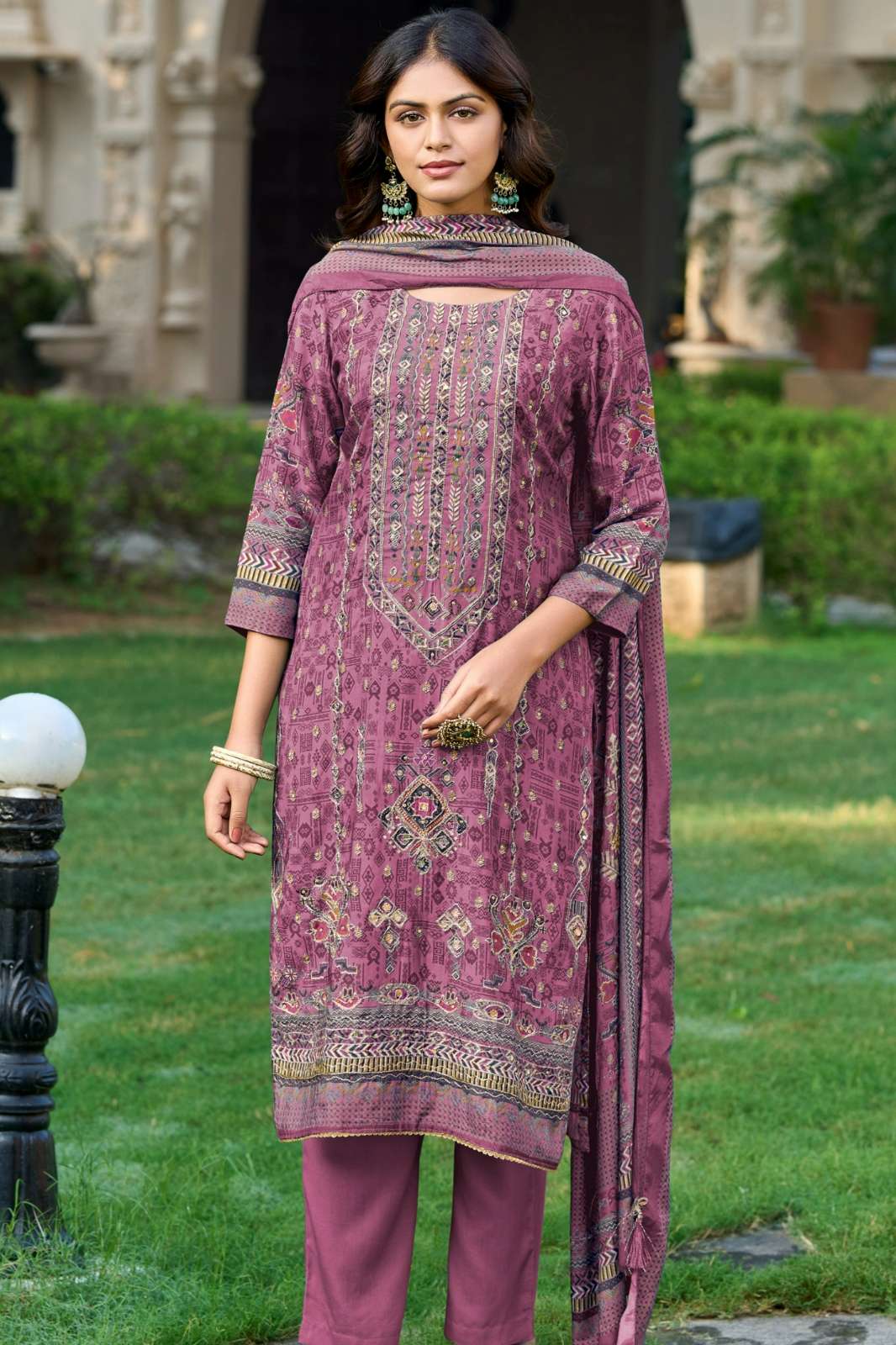 Amrutvela AT149 Pure Viscous Maslin Hand Work Pakistani Suit