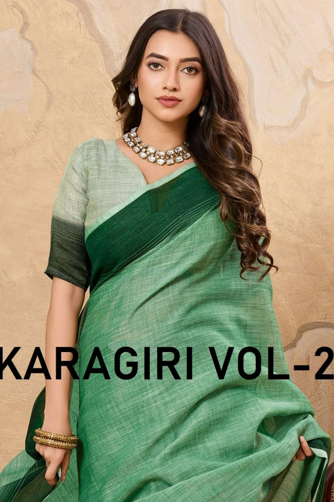 Astita Karagiri vol 2 2001 to 2006 Linen Designer Saree