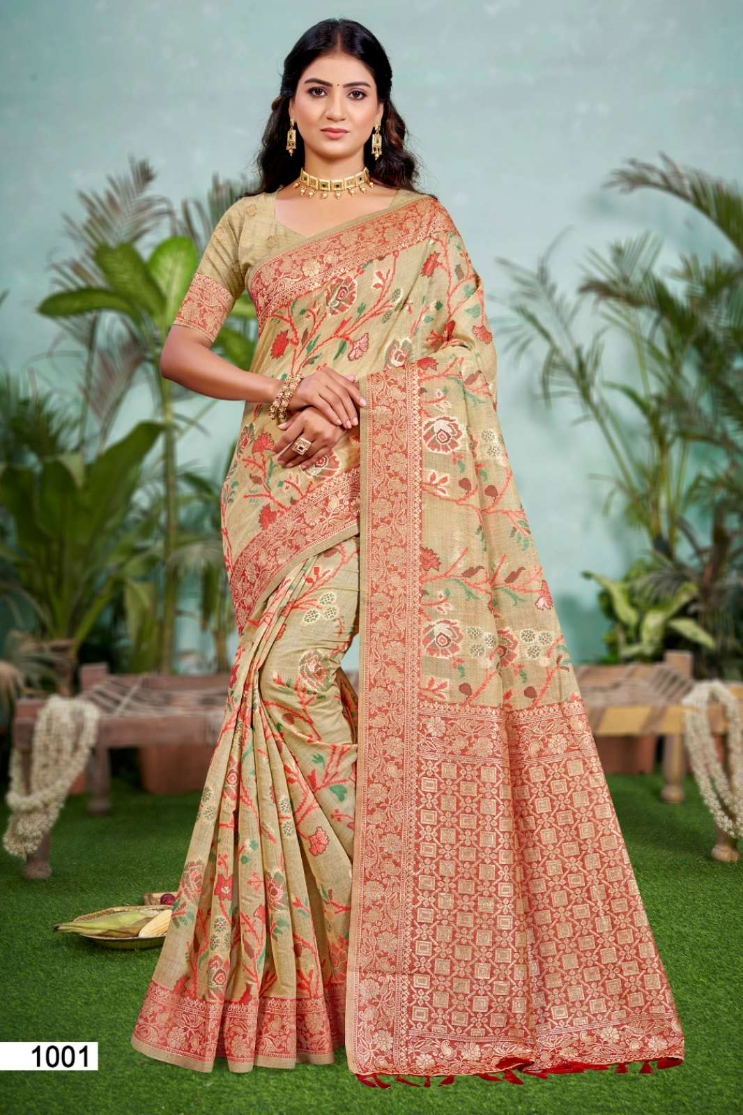 BUNAWAT RIDHAM 1001 TO 1006 COTTAN SILK DESIGNER SAREE