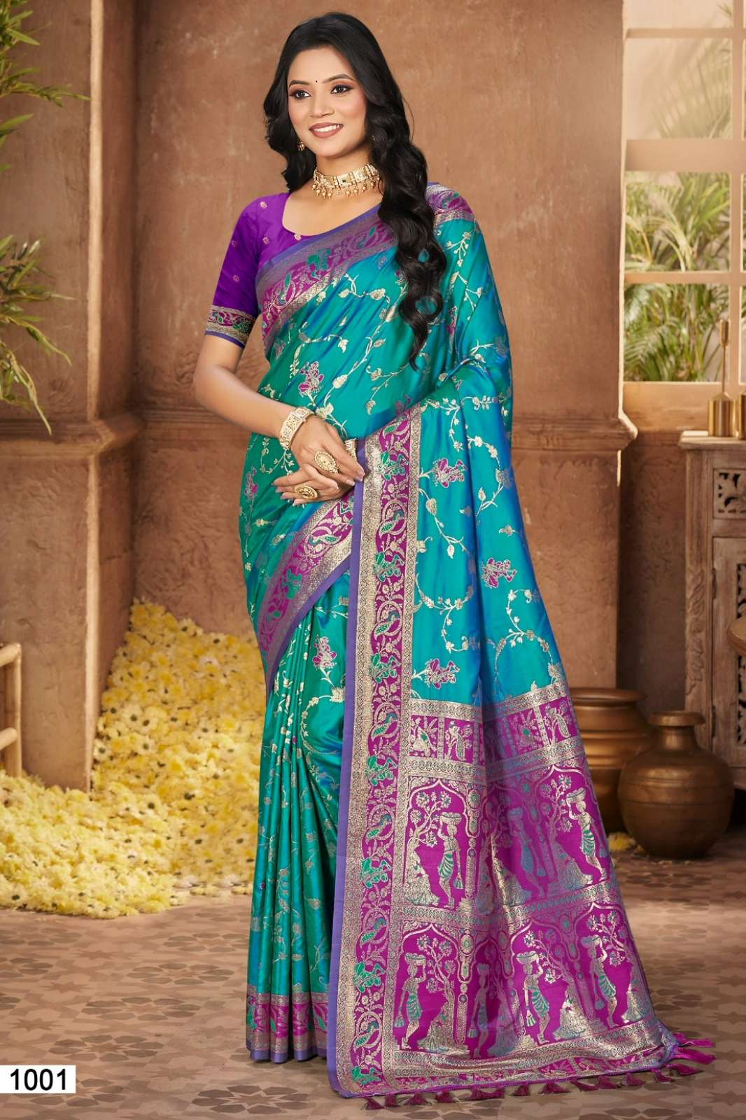 BUNAWAT SURSANGAM VOL 07 1001 TO 1006 INDIAN WOMEN SILK SAREE