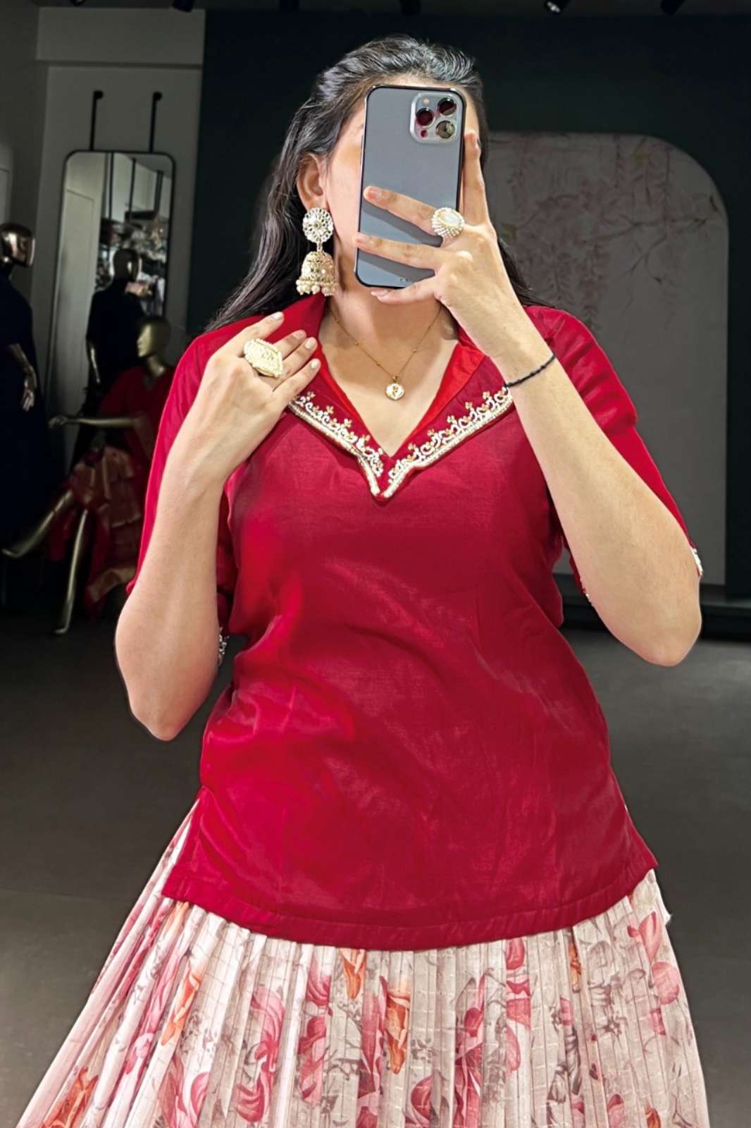 Crazy Cloths 1140RED Dola Chex Occasion Style Lehenga Choli 