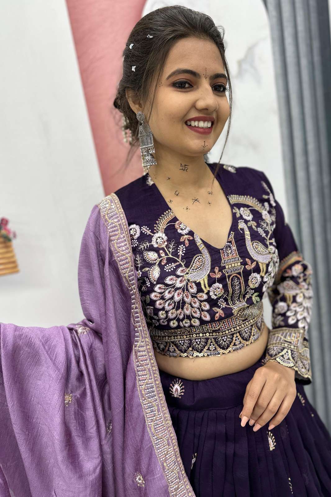 Crazy Cloths 261 Vichitra Silk with Sequence Work Lehenga Choli