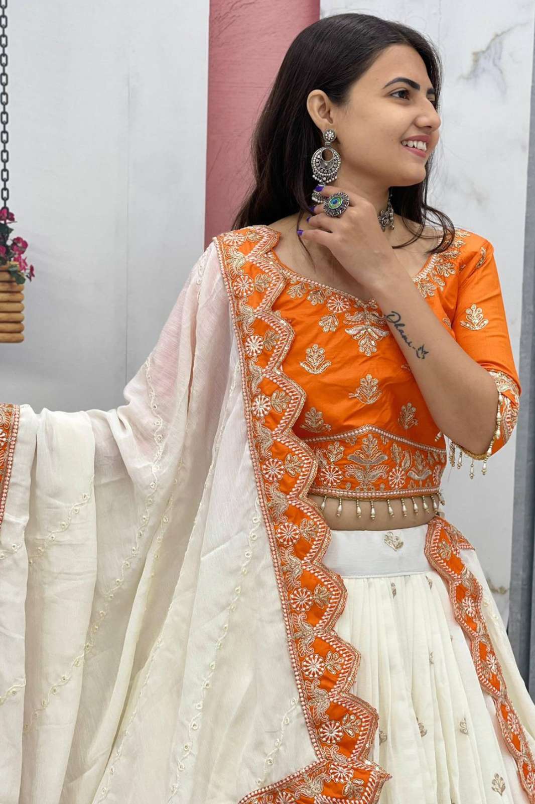 Crazy Cloths 290 Chinon Designer Wedding Special Lehenga Choli