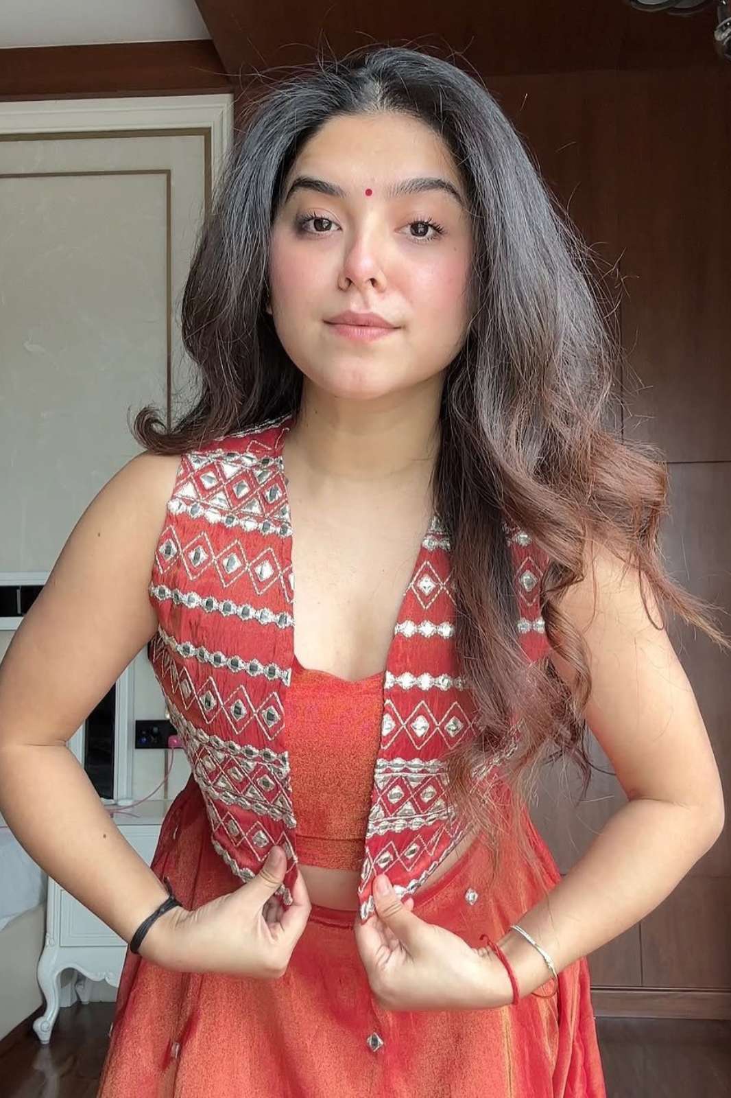 Crazy Cloths 381 Simmer Silk Designer Lehenga Choli with Koti