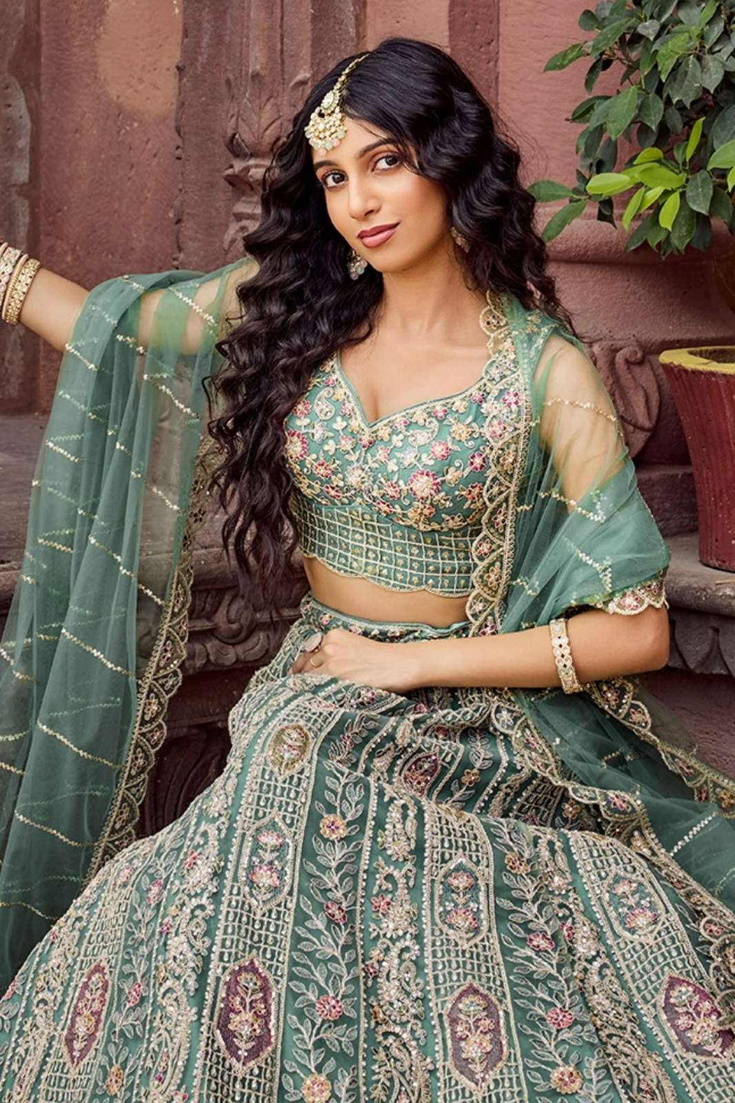 Crazy Cloths ADORN CRAFT 6249 Net Premium Semi Stitched Designer Lehenga Set