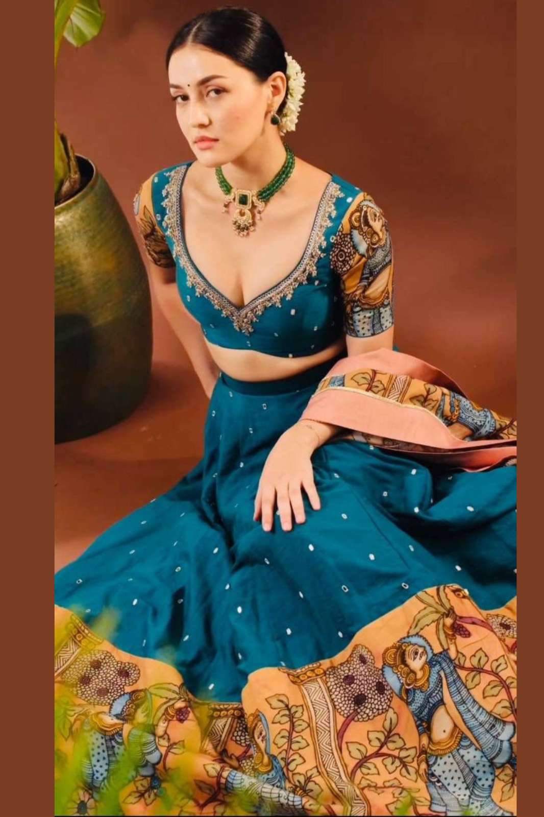 Crazy Cloths PC 345 Chant Crepe kalamkari Lehenga Choli