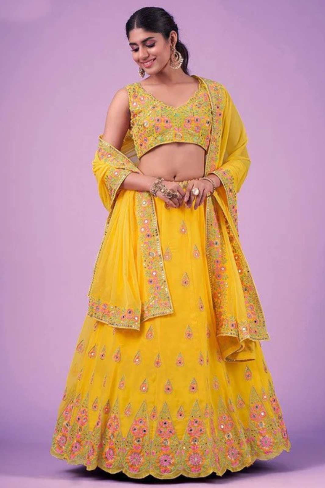 Crazy Cloths SF 222 Faux Georgette Designer Zari Work Lehenga Choli