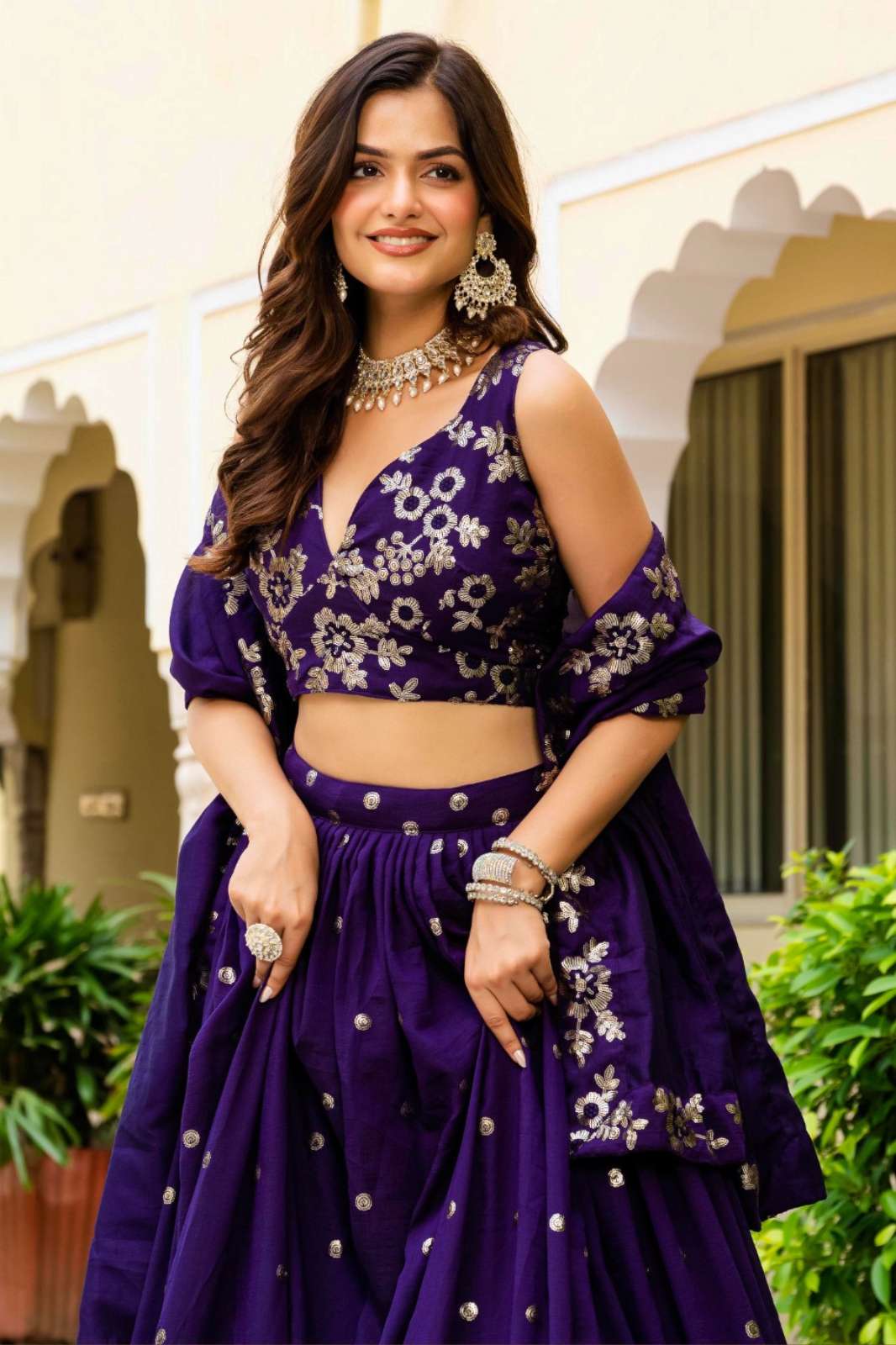 Crazy Cloths SF 225 Traditional Designer Vichitra Lehenga Choli 