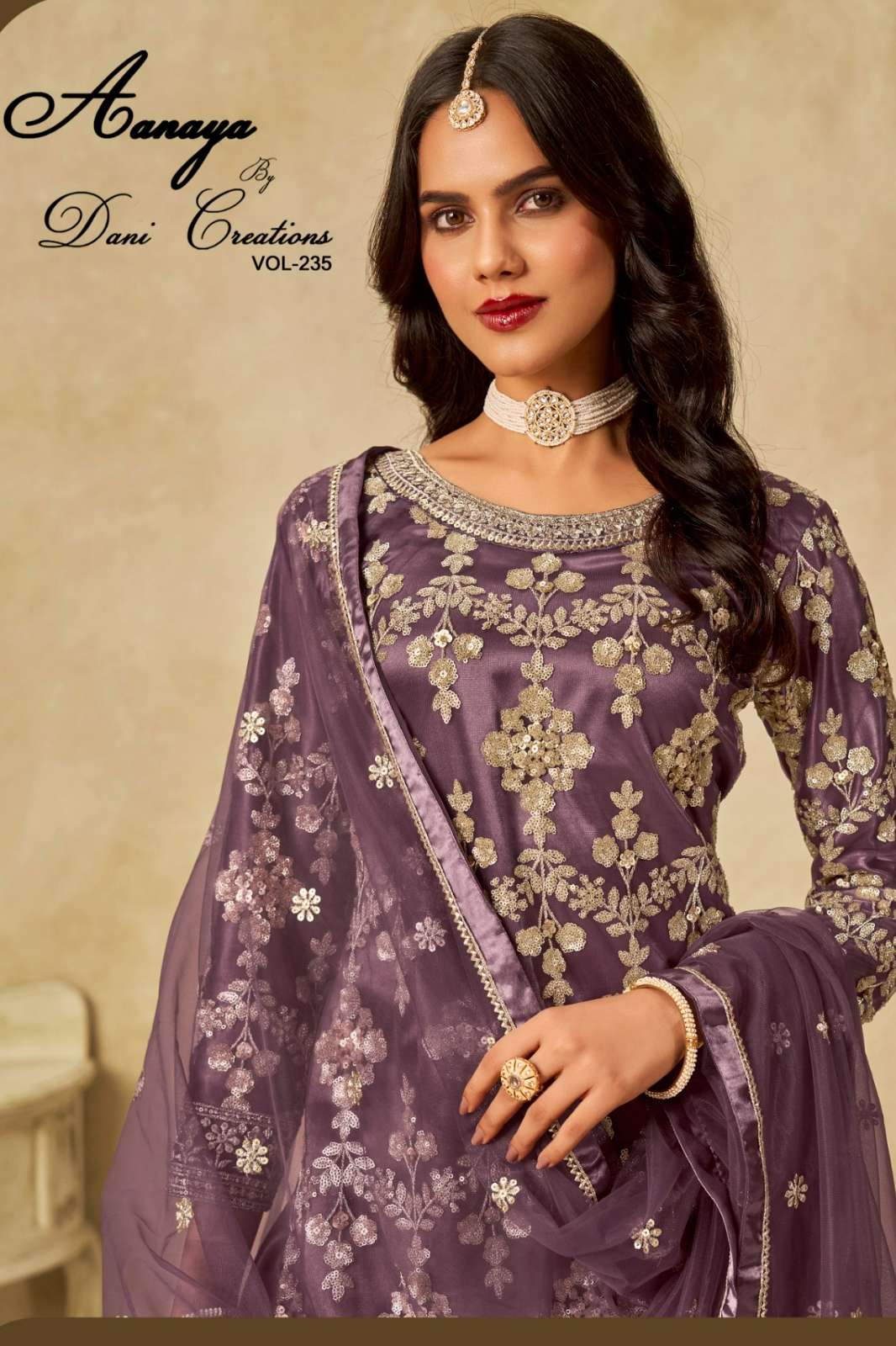 Dani AANAYA VOL 235 Net Designer Sharara Style Suit