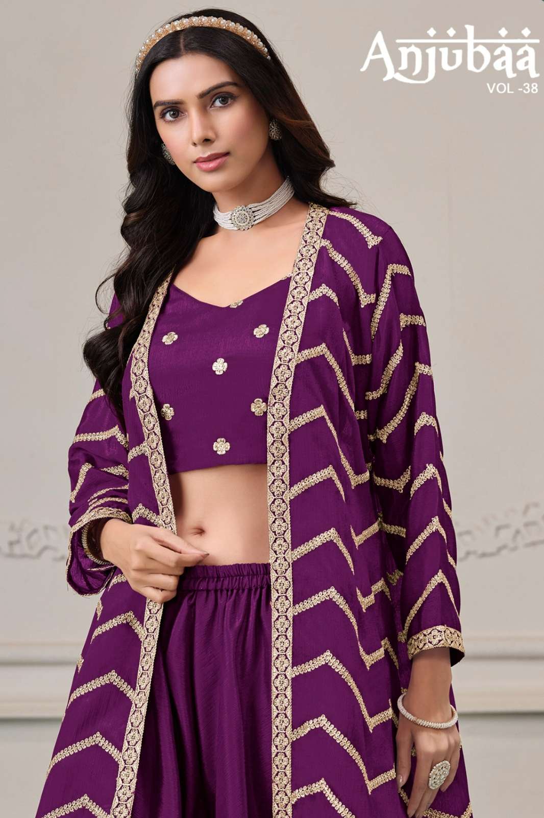 Dani ANJUBAA VOL 38 Chinon Indo Western Co Ord Set