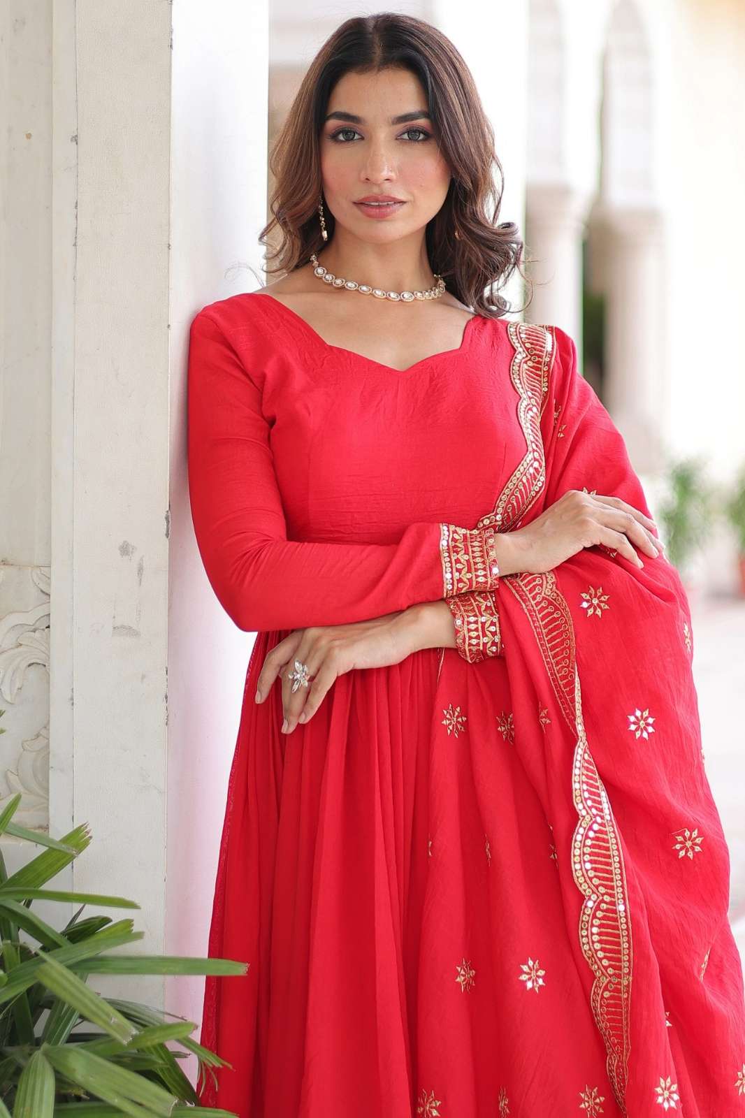 Fashionbazar365 KA 1209 Vichitra Silk Ready to Wear Gown 