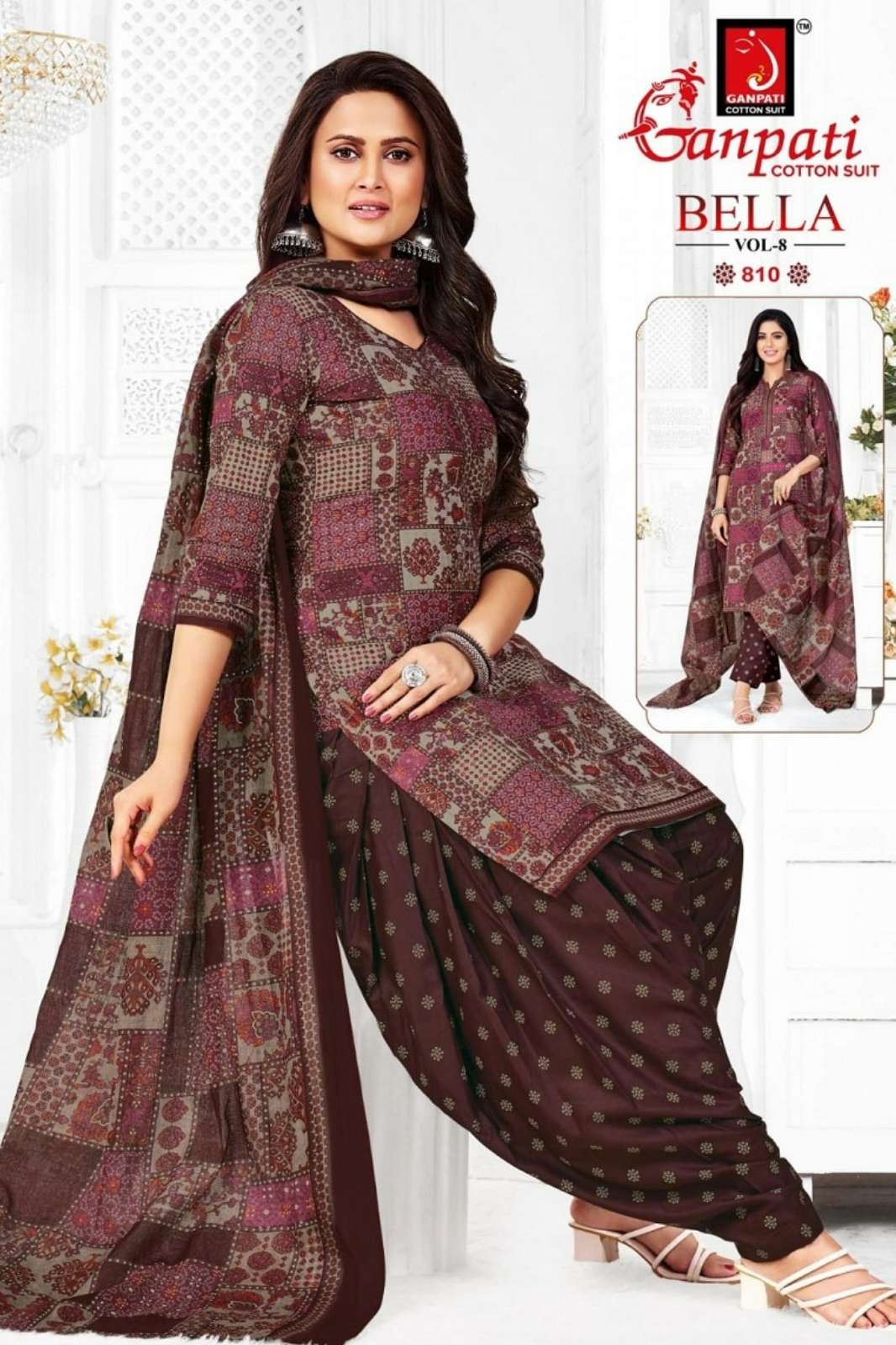 Ganpati Bella Patiyala vol 8 Beautiful Printed 100% Pure Cotton Suits