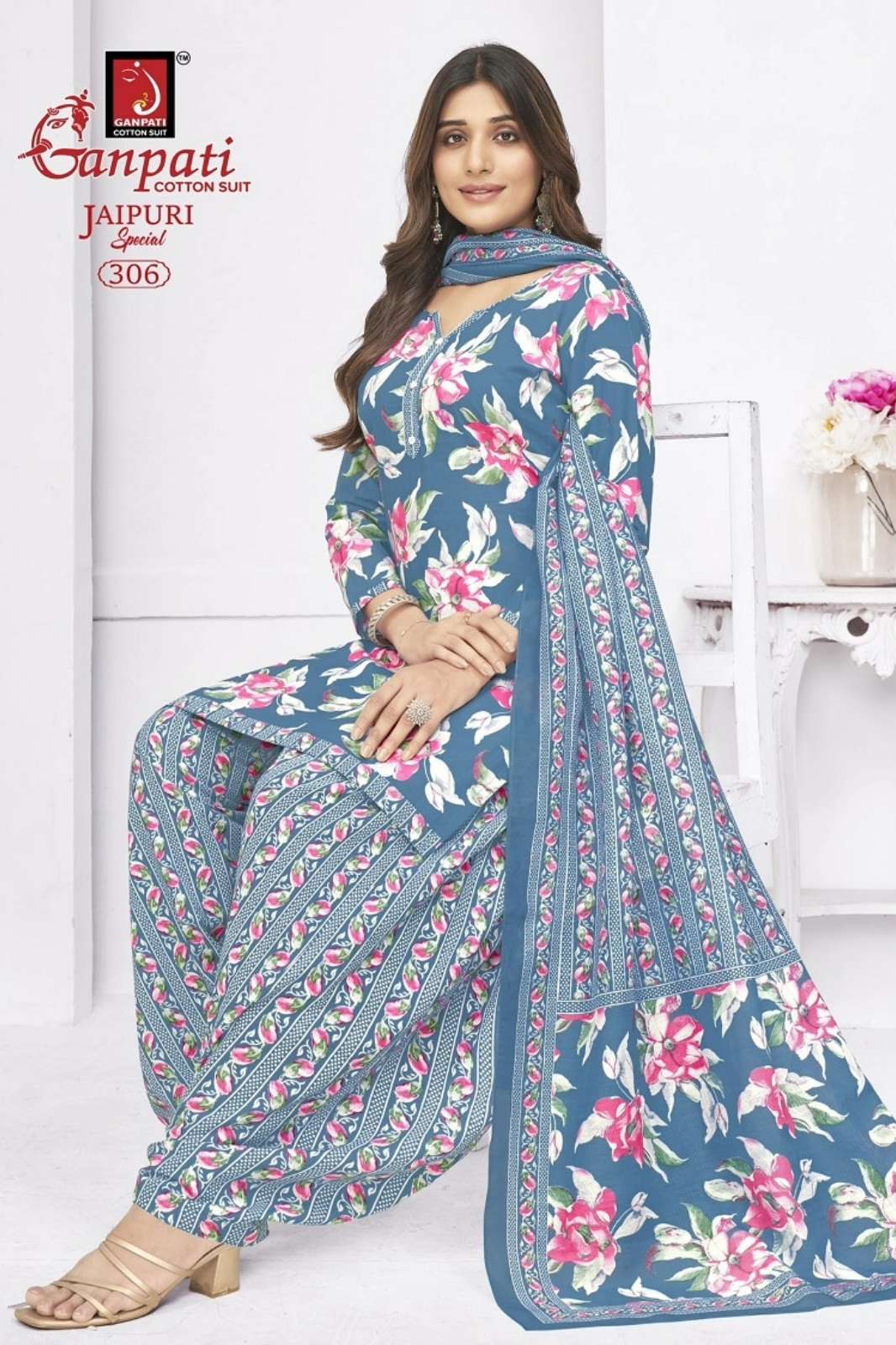 Ganpati Jaipuri Special Patiyala Vol 14 Beautiful Printed Pure Cotton Suits