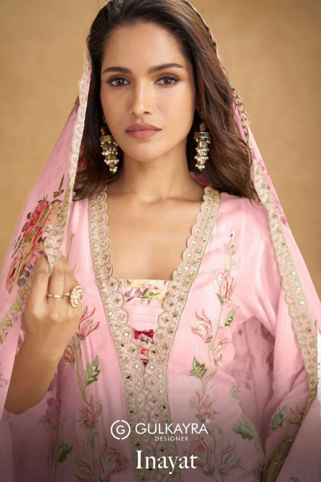 Gulkayra INAYAT Ready to wear Real Chinon Digital Print & Embroidered Suit