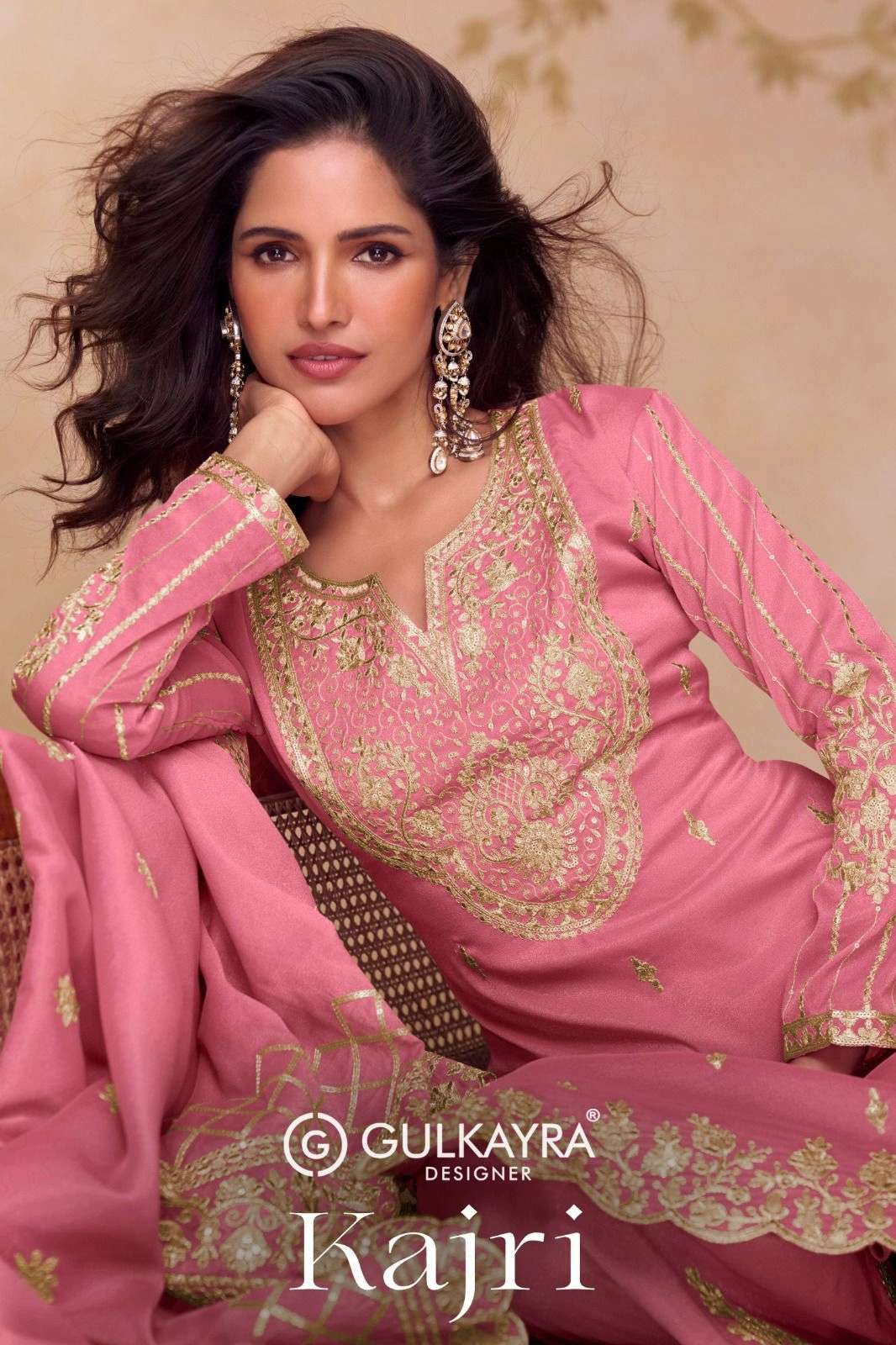 Gulkayra KAJRI Ready to Wear Embroidered Real Simar Silk Salwar Suit