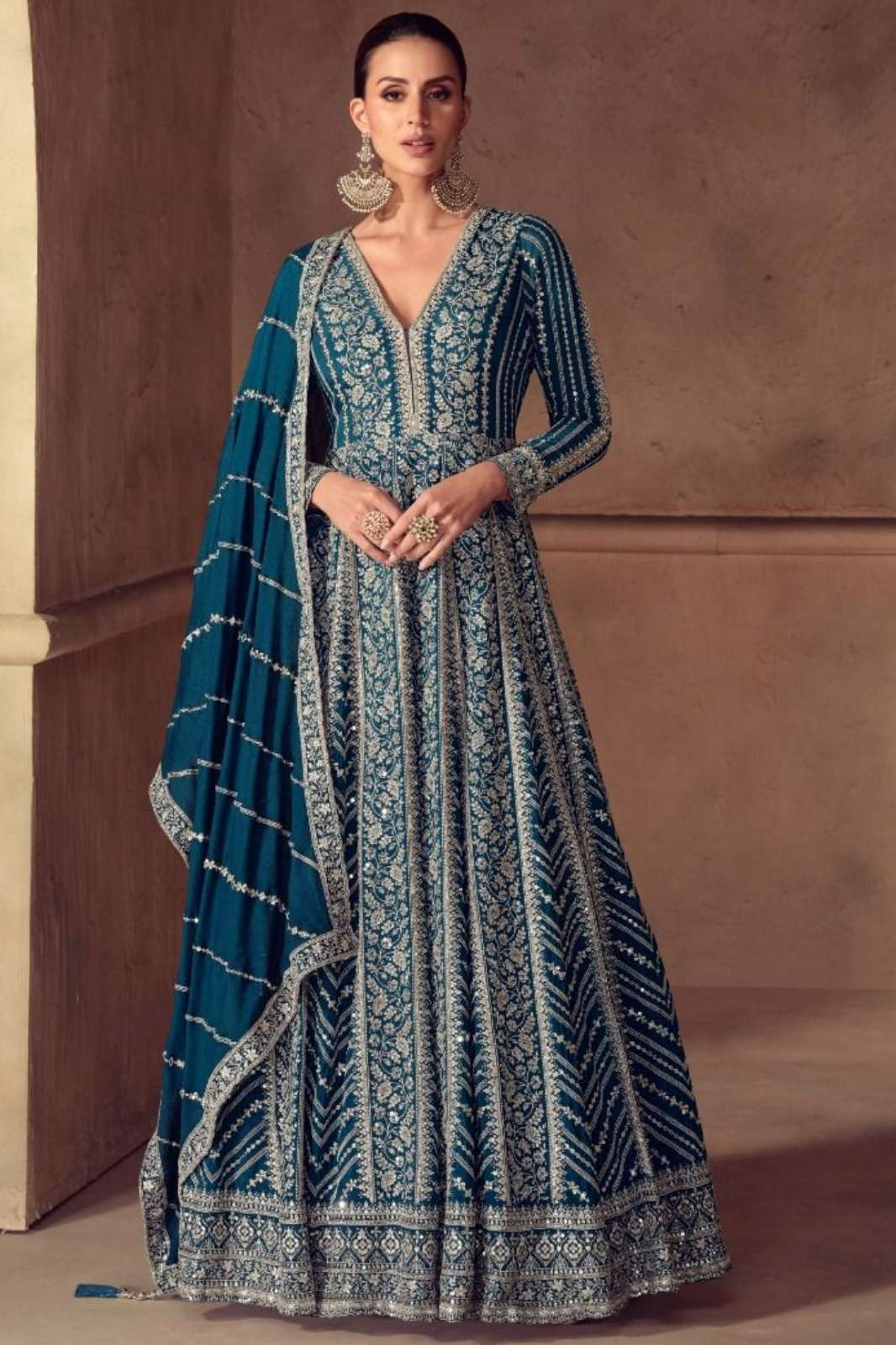 Gulkayra RIAY Ready to Wear Embroidered Real Chinon Anarkali Suit