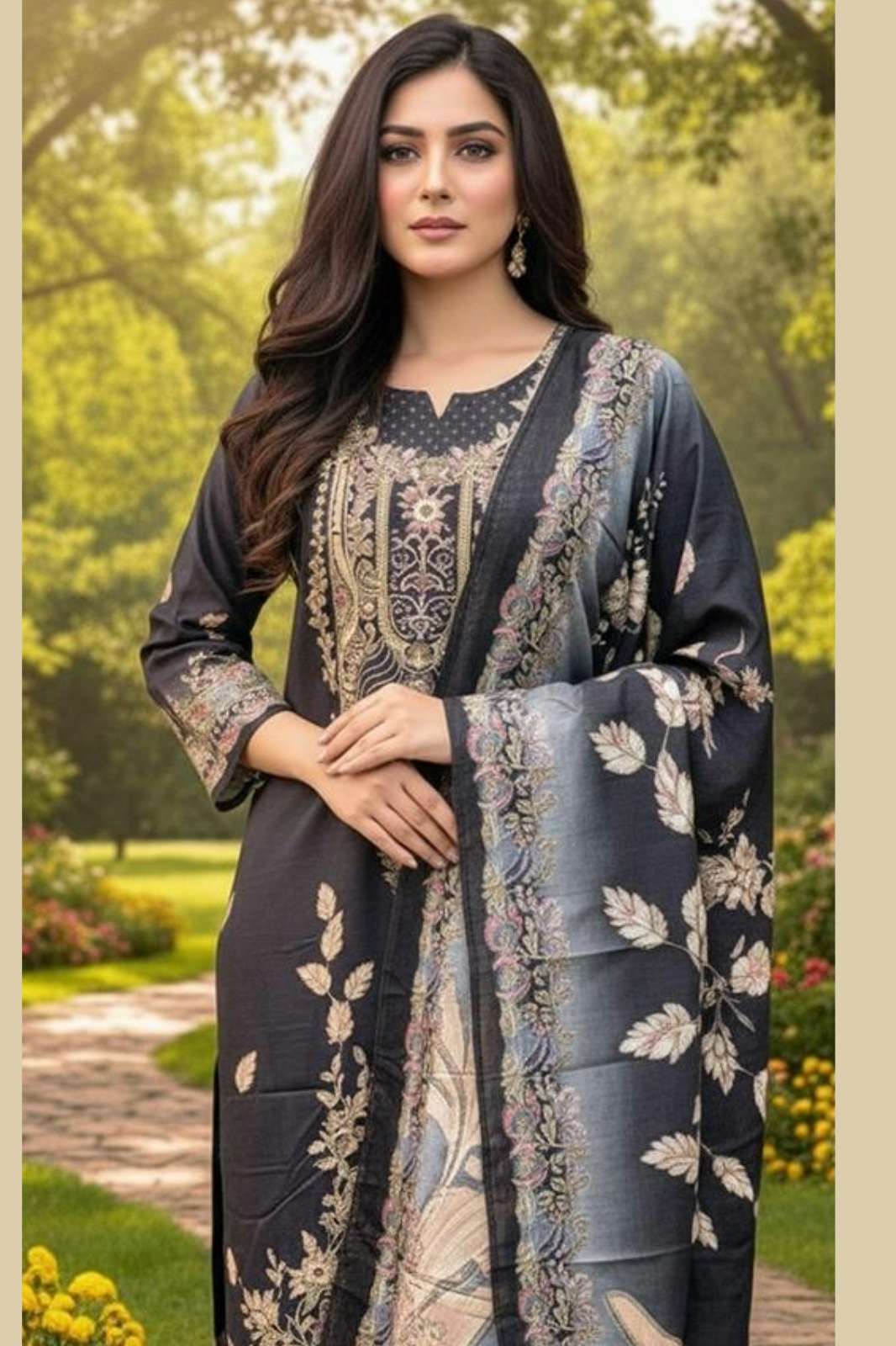 Hoor Tex HF 385 To 393 Heavy Muslin Pakistani Salwar Suit