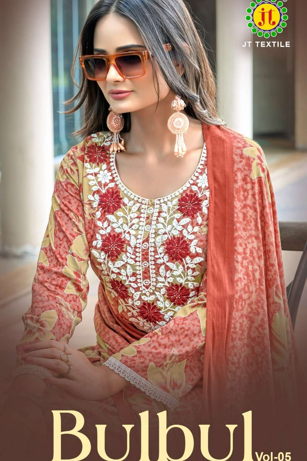 JAMATMAL TILOKCHAND BULBUL 5️ Rayon Embroidery & Foil Printed Suit