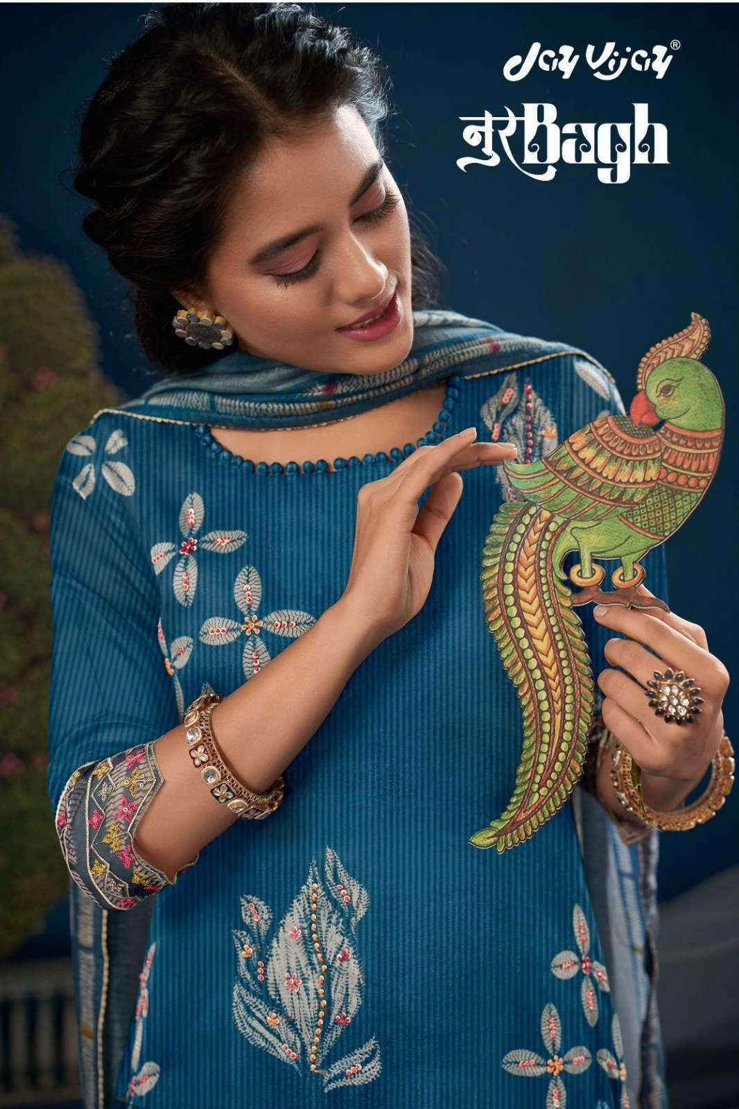 JAY VIJAY NOORBAGH PURE PREMIUM CORDUROY EMBROIDERED SUIT 