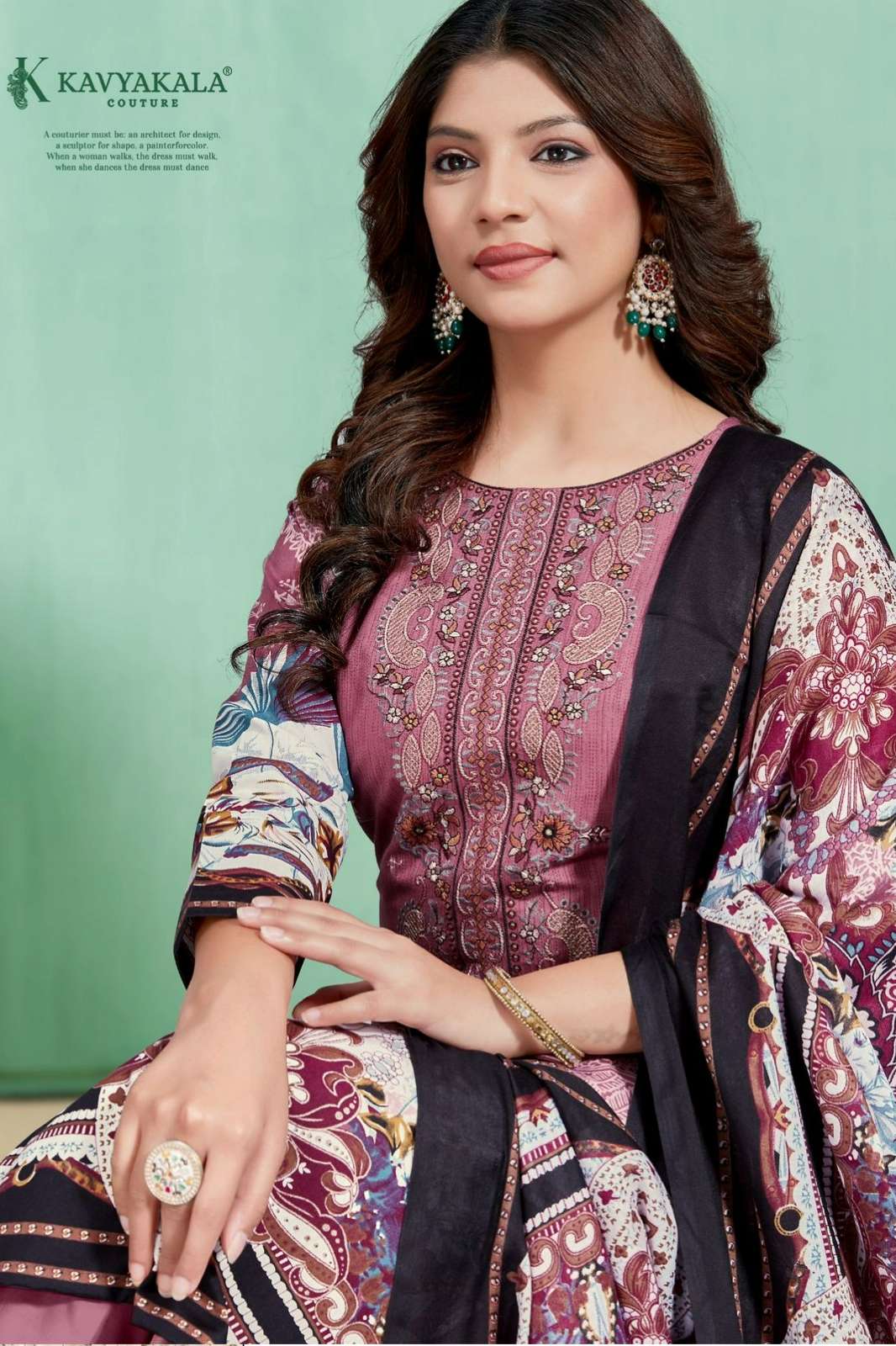  KAVYA‎ KALA KHWAAB PURE SOFT COTTON PAKISTANI SUIT WITH EMBROIDERY