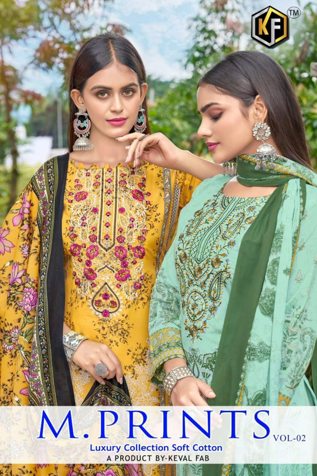 KEVAL FAB M PRINT VOL 2 Premium soft cotton Embroidered Pakistani Suit