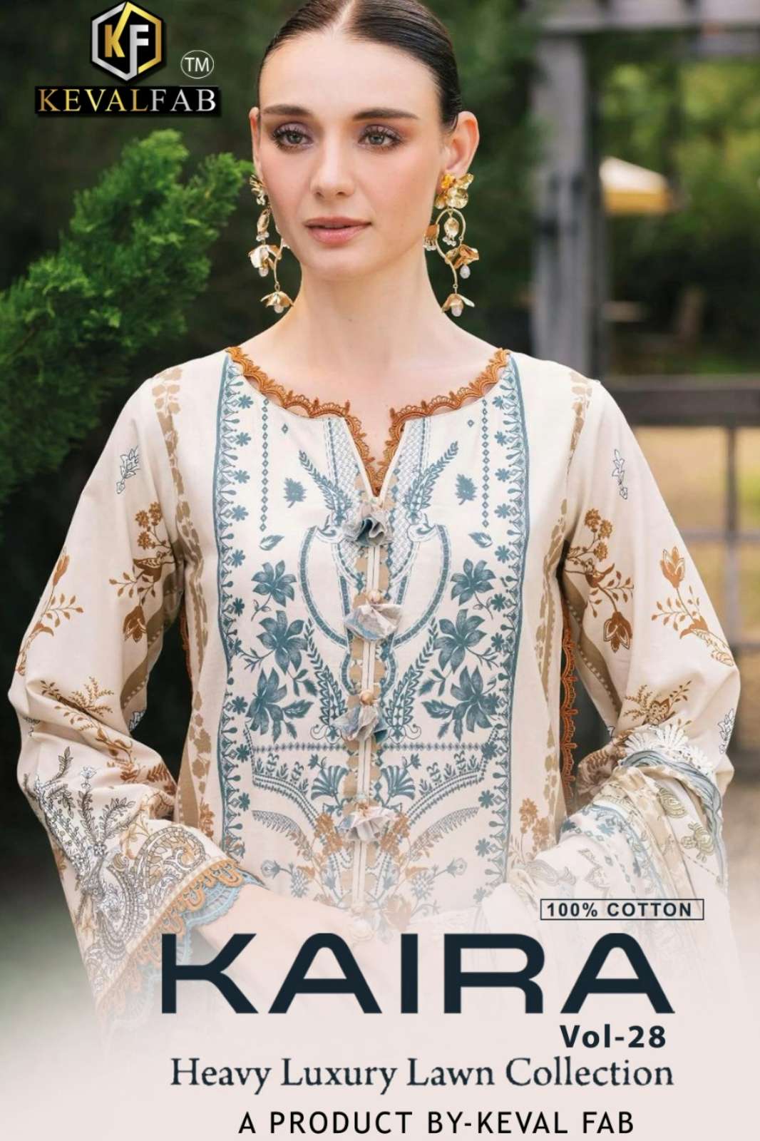 KEVAL FABKAIRA Vol 28 BEAUTIFUL LAWN COTTON PRINTED PAKISTANI SUIT