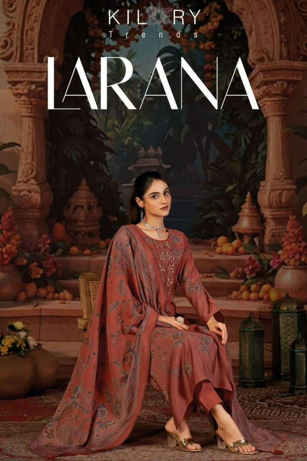 KILORY LARANA PURE MODAL MUSLIN SILK DIGITAL FOIL PRINTED SUIT 