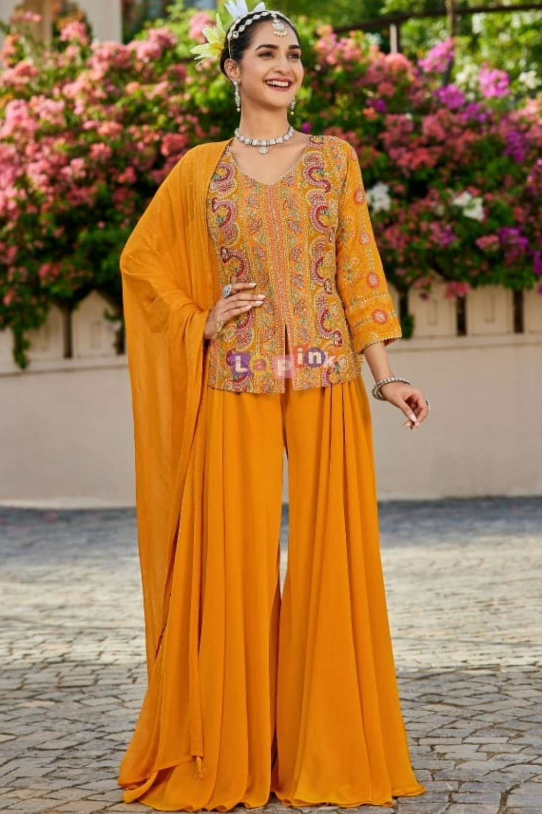 Lapink 18614 Ready to Wear Premium Viscose Indo Western Dress