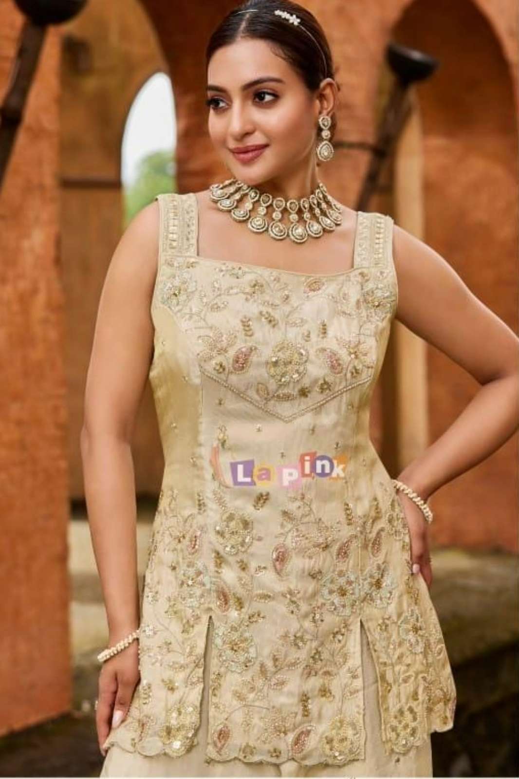 Lapink KRISHA 495 Ready to Wear Premium Shimmer Indo Western Dress