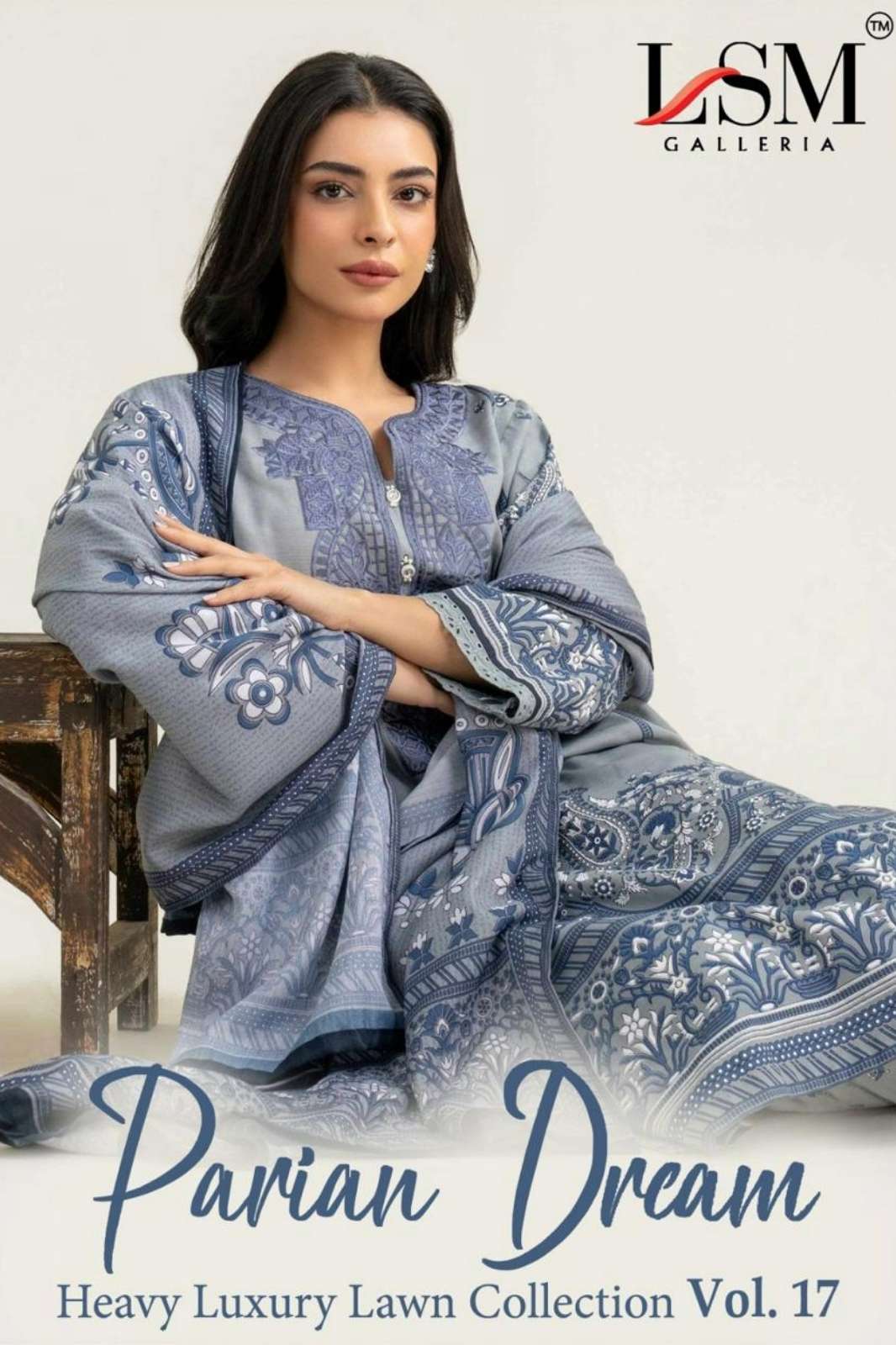 LSM GALLERIA PARIAN DREAM VOL 17 BEAUTIFUL PRINTED PURE LAWN PAKISTANI SUIT