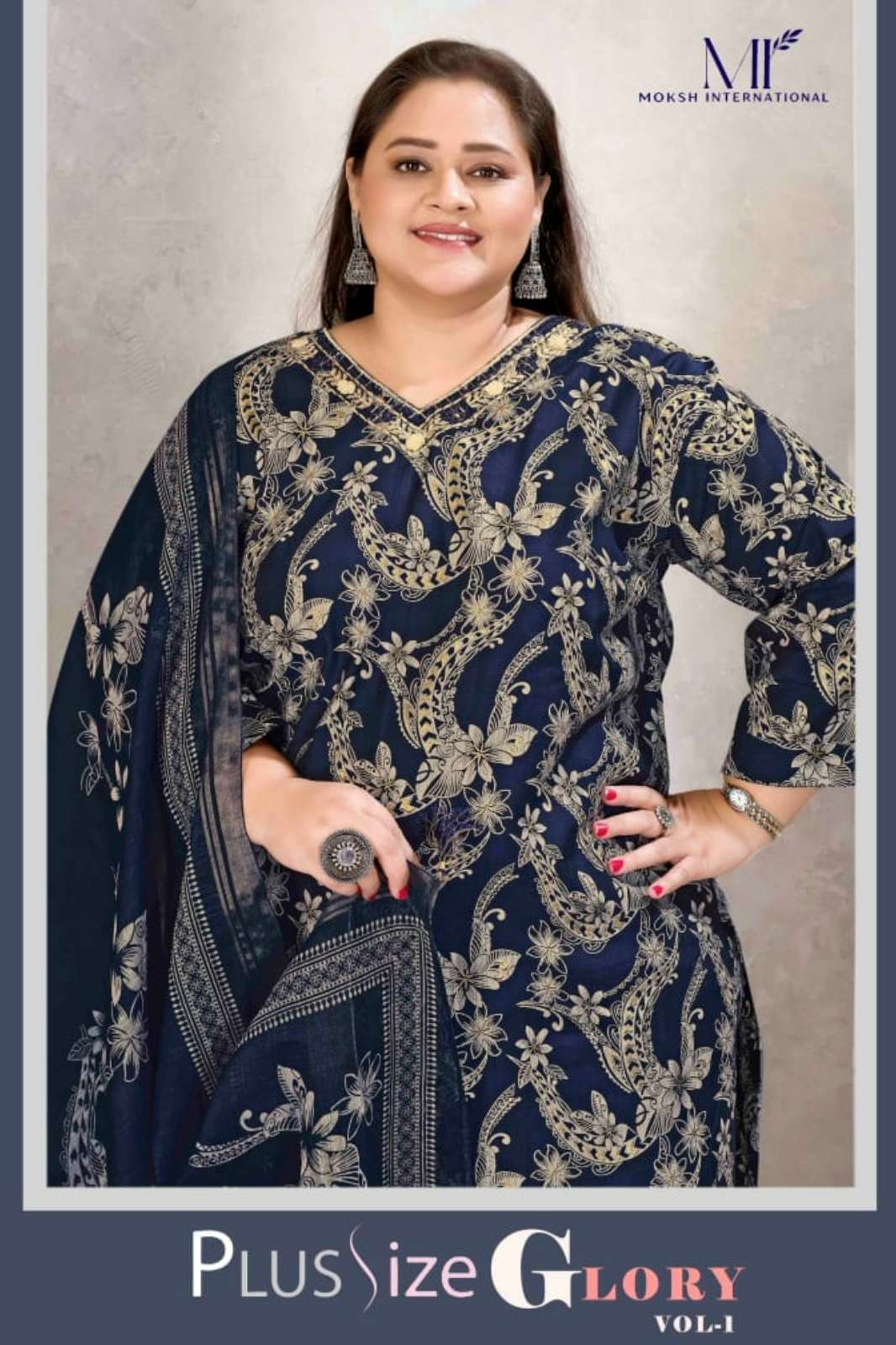 Moksh International Plus Size Glory VOL 1 Premium Lichi Viscose Suit