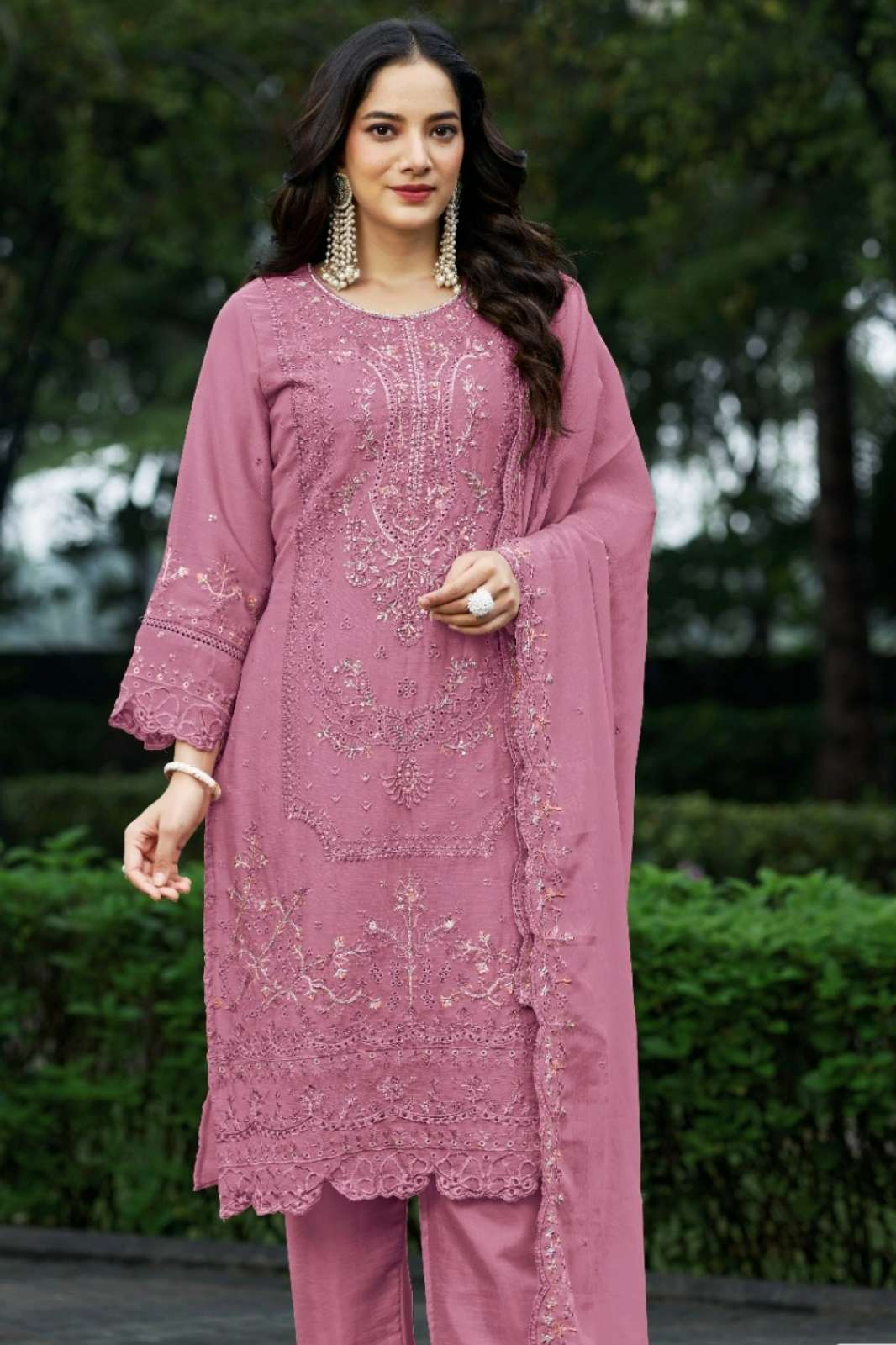 Motifz 5117 Kota Cheks Pakistani Suit with Embroidery & Khatli Work