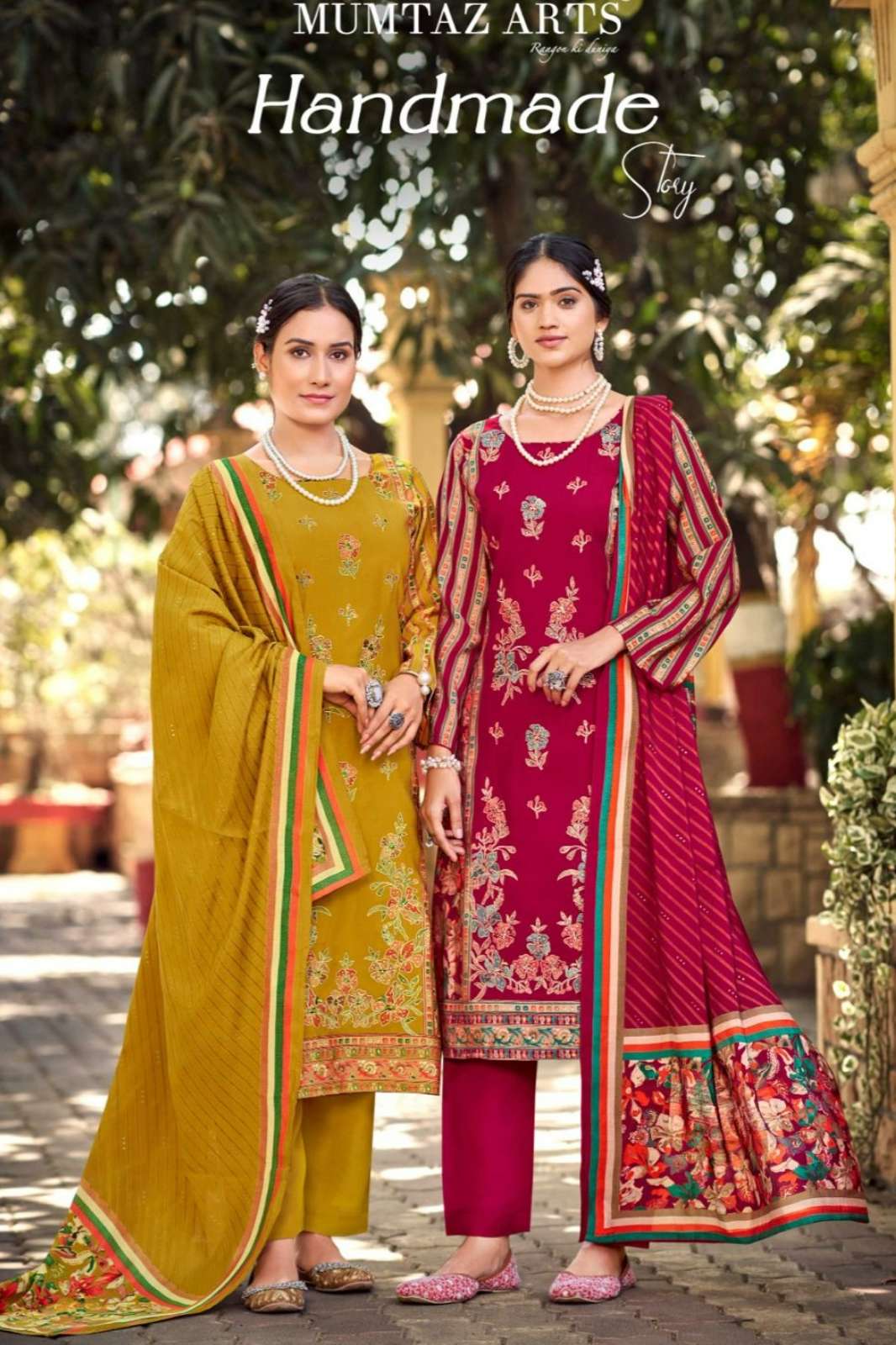 MUMTAZ HANDMADE STORY PURE MODAL SILK FOIL & HAND WORK PAKISTANI SUIT