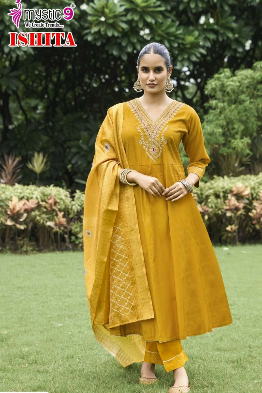 MYSTIC 9 ISHITA VOL 1 READY TO WEAR PREMIUM ROMAN SILK SUIT