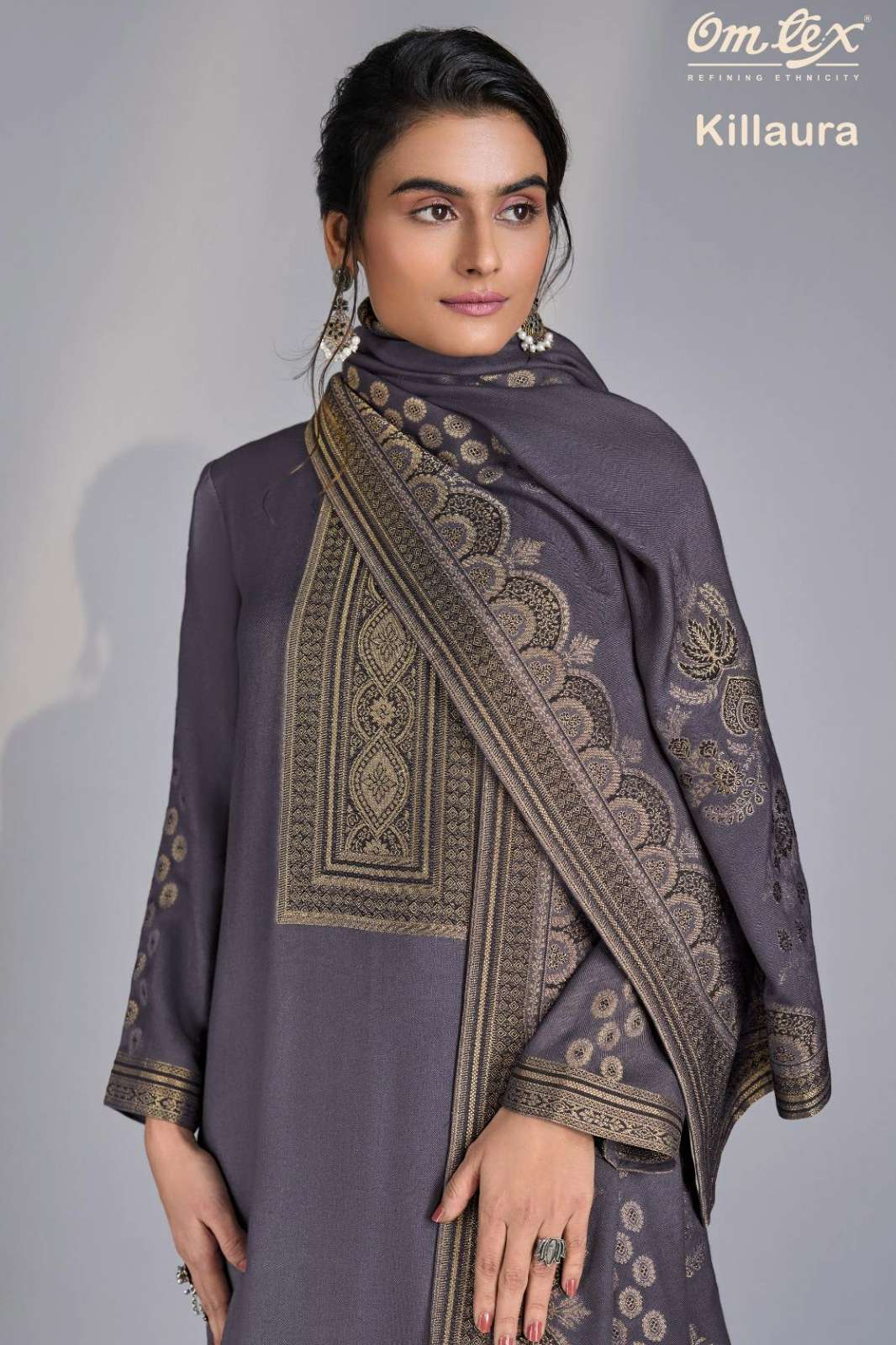 OMTEX KILLAURA BEAUTIFUL PURE PASHMINA JACQAURD WORK SUIT 